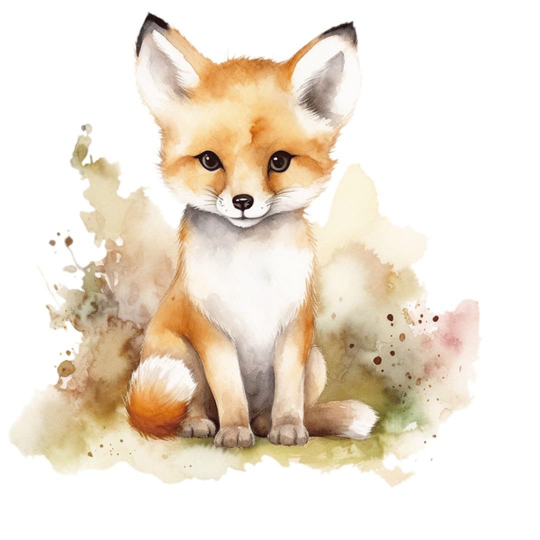 1pcs Forest Animals Watercolor Iron Transfer Patch Heat Transfer Sticker Vinyl Design Iron Applique T-Shirt Clothing DIY Craft Applique Clothing Decoration (P2)