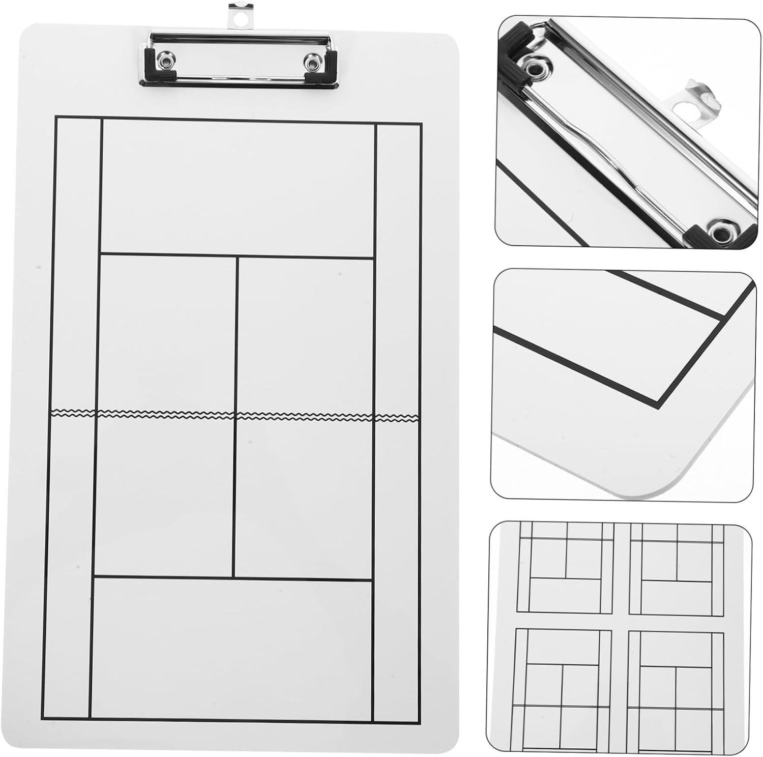 Holibanna Tennis Dry Erase Board Double-Sided Competition Strategy Clipboard Marker Eraser Premium Training Equipment for Athletes