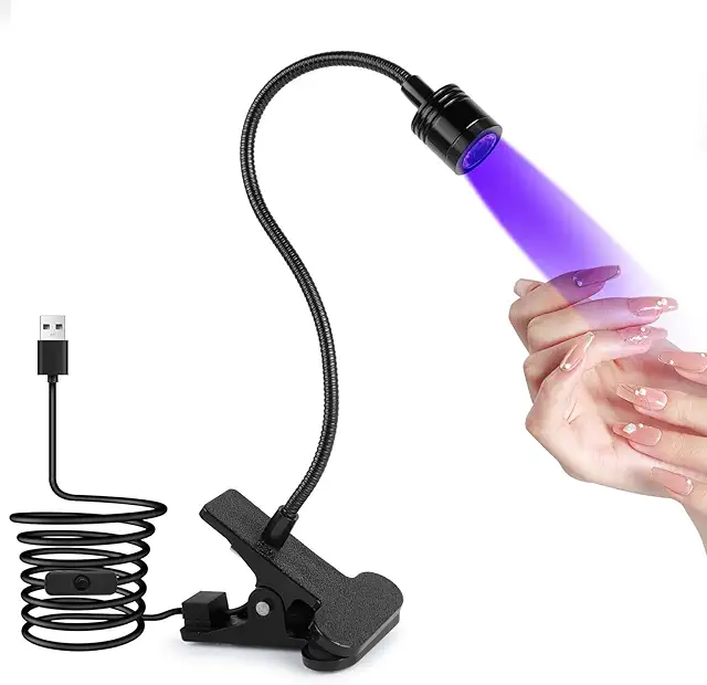AiQInu 3W Rotatable LED Nail Lamp for Gel Nails - Professional UV Lamp