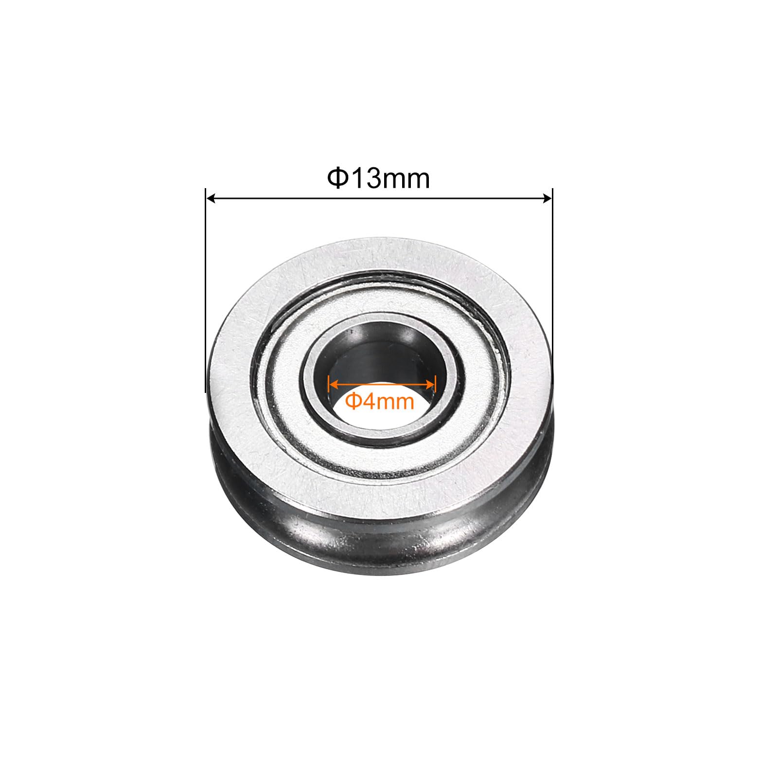 SG20 6mmx24mmx11mm Sealed U-Groove Pulley Rail Ball Bearing 2pcs - Bed