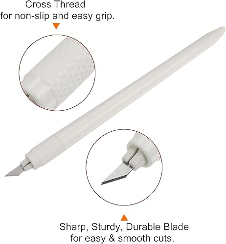 Miniatura 4 de HARFINGTON Art Craft Hobby Exacto Cuchillo de acero de alta velocidad con tapa de seguridad para plantillas de álbumes de recortes, bricolaje y