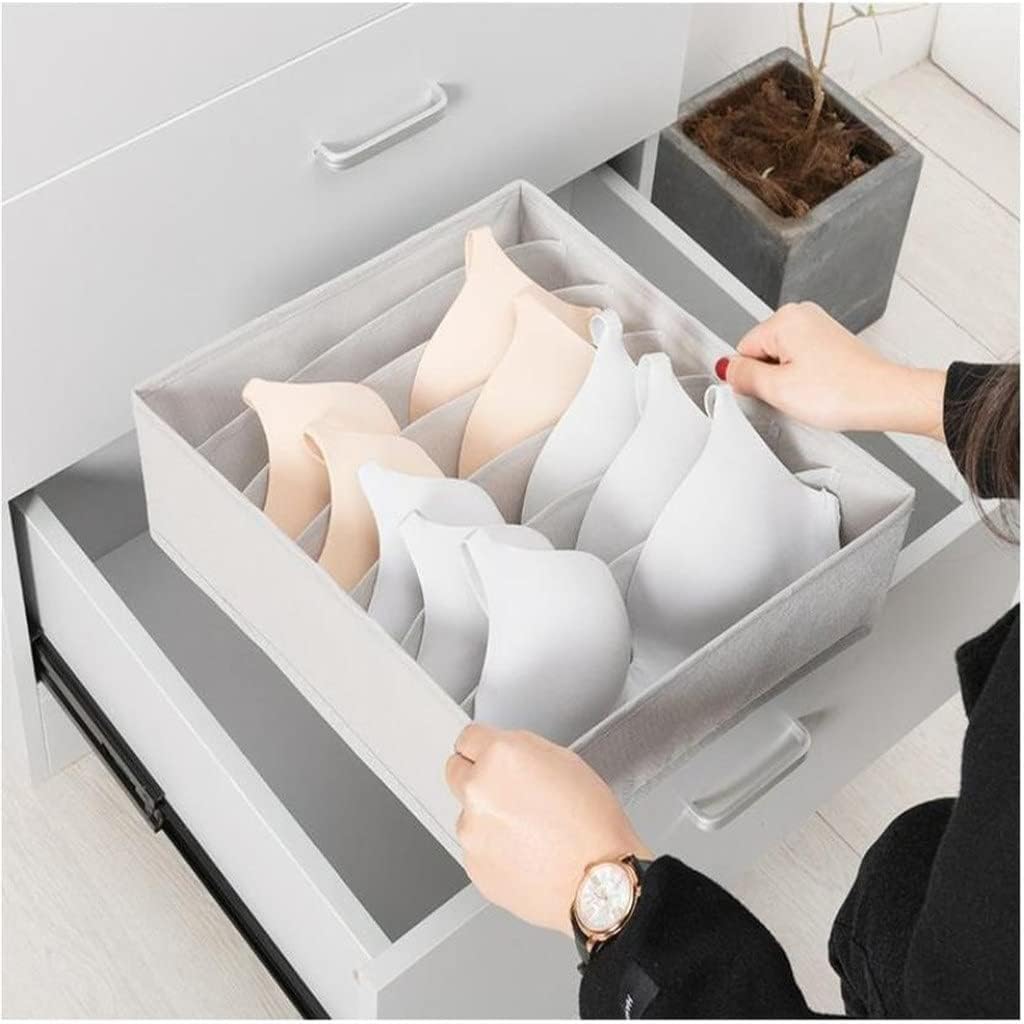 Foldable Storage Boxes Multi-size Underwear Closet Drawer Divider Lidded Organizer Box for Ties Socks Bra Bedroom