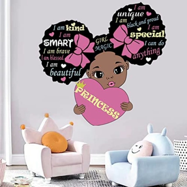 Adhesivo de pared inspirador Black Girl Magic color brillante miniatura 7