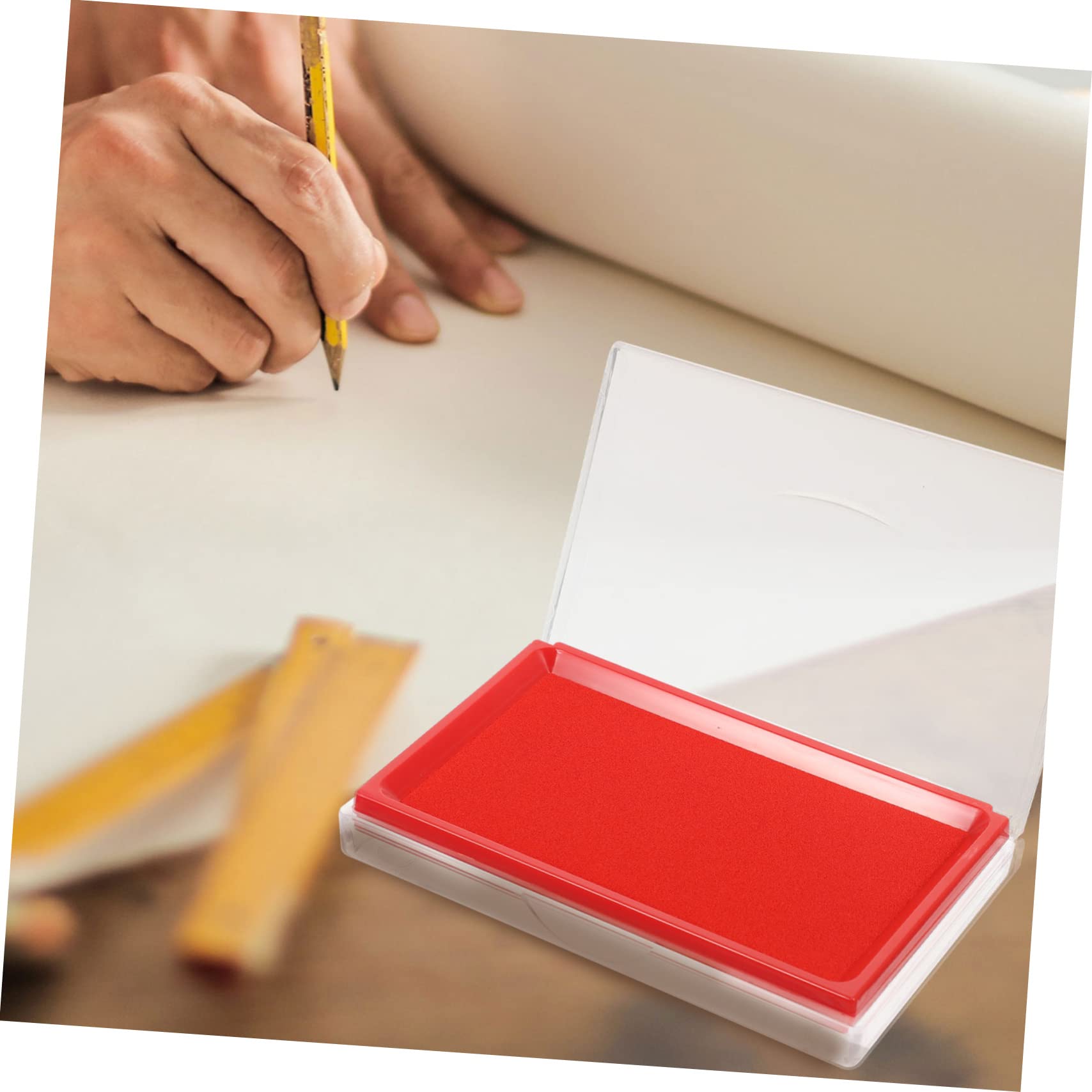 NUOBESTY 3St Stempelkissen Kalligraphie malerei tintenpaste Briefmarken für chinesischer Kalligraphiestempel Kalligraphie-Tintenpaste Malutensilien Klares Maler-Tintenkissen Abs rot