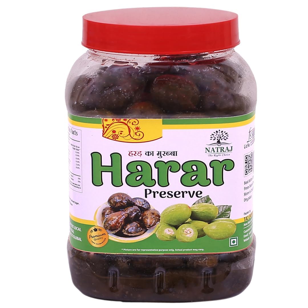 Natraj The Right Choice Harar Murabba 1kg- Natural Immunity Booster, Gut Health Support, Antioxidant-Rich, Authentic Ayurvedic Recipe, Delicious and Nutritious Treat