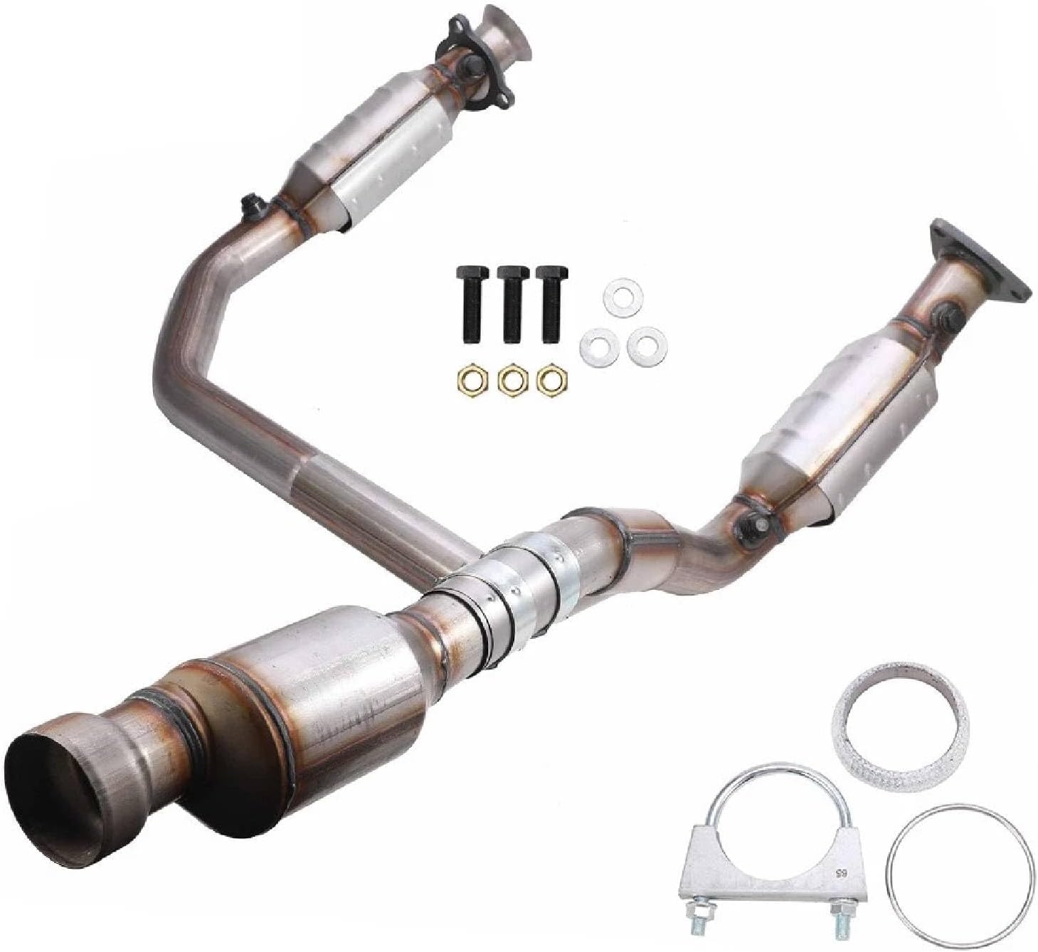 Catalytic Converter Direct-Fit Compatible with Chevrolet Silverado 1500 V6 4.3L 5.3L 2014-2018 Suburban V8 5.3L 2015-2020 For GMC Sierra Yukon 2014-2020 V8 5.3L Replace# 50497 EPA Compliant