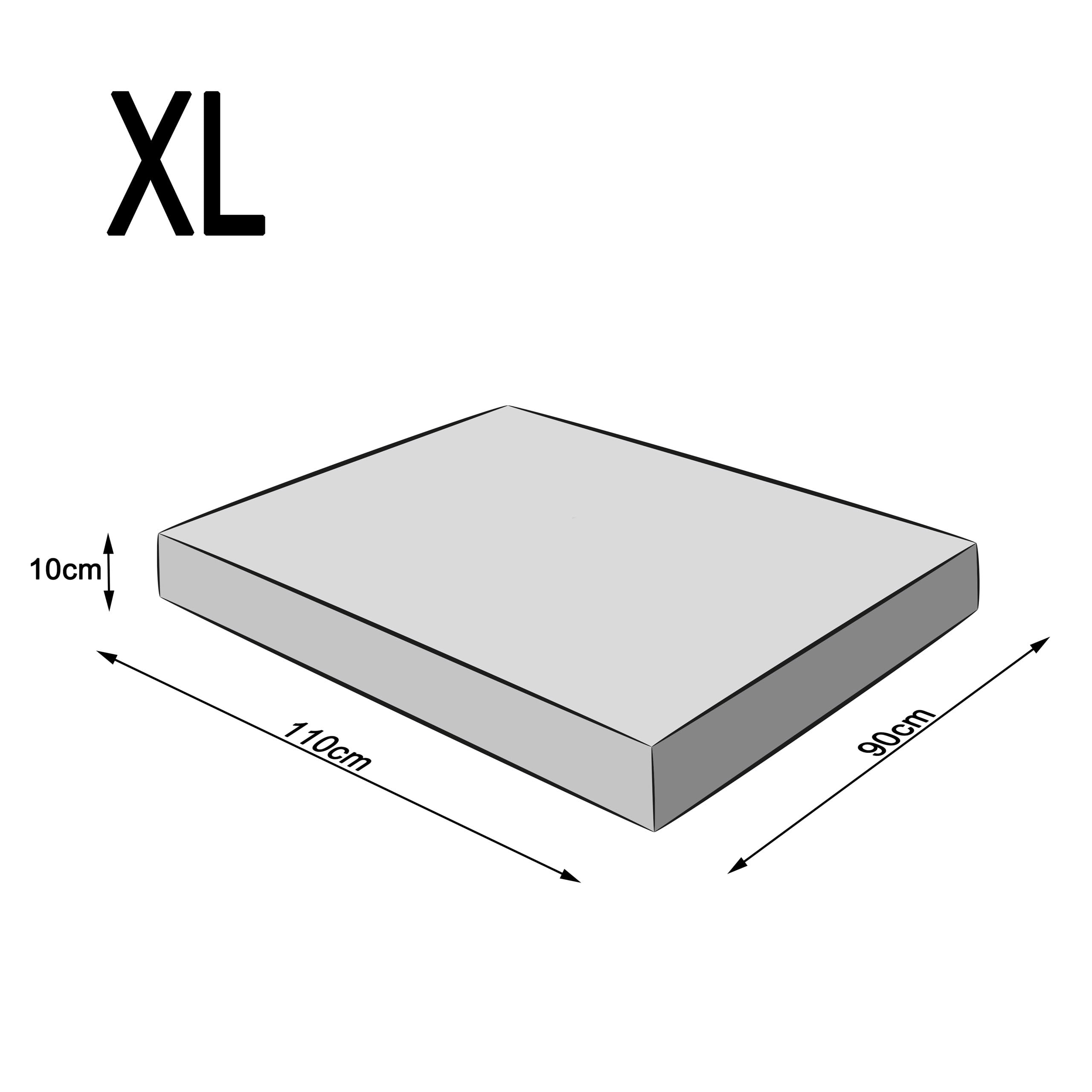 DOGGY Cojín para perros mullido, lavable, mullido, cama para mascotas, colchón para perros grandes, XL, 110 x 90 cm, cama para perros, cojín para perros, cama para mascotas, lino sintético gris ceniza