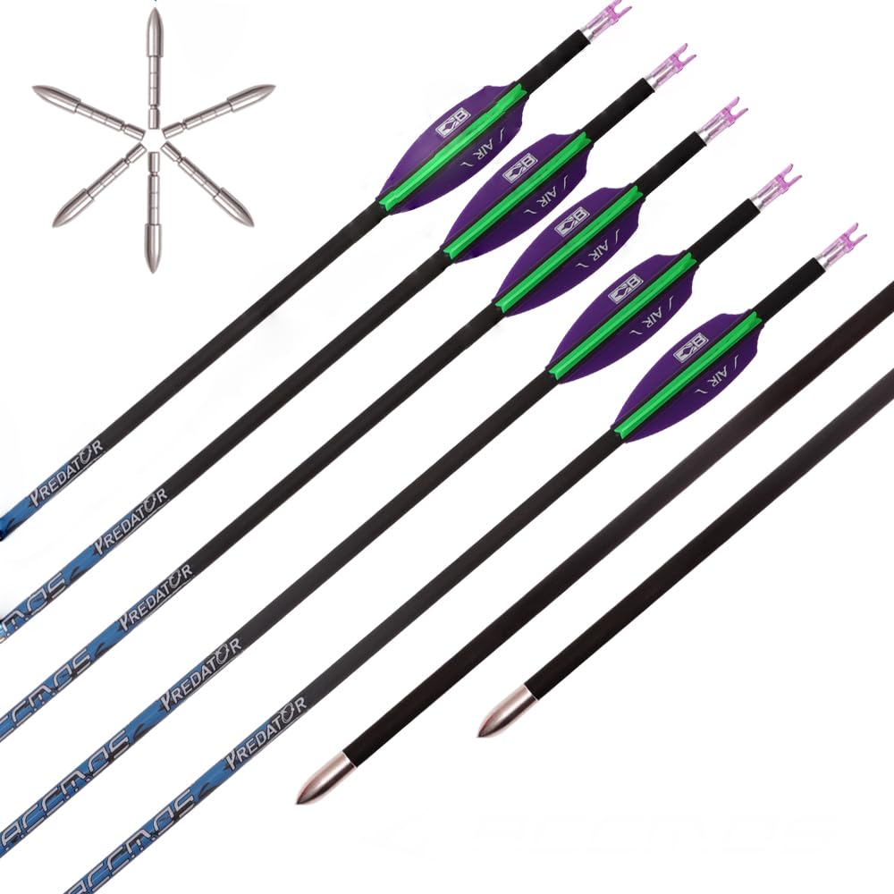12 Pezzi ID 4,2 mm Frecce di Targeting Spine 250 300 350 400 500 600 650 700 750 800 900 1000 Freccia da Pratica di Caccia, per Giovani Adulti Tiro con L'Arco