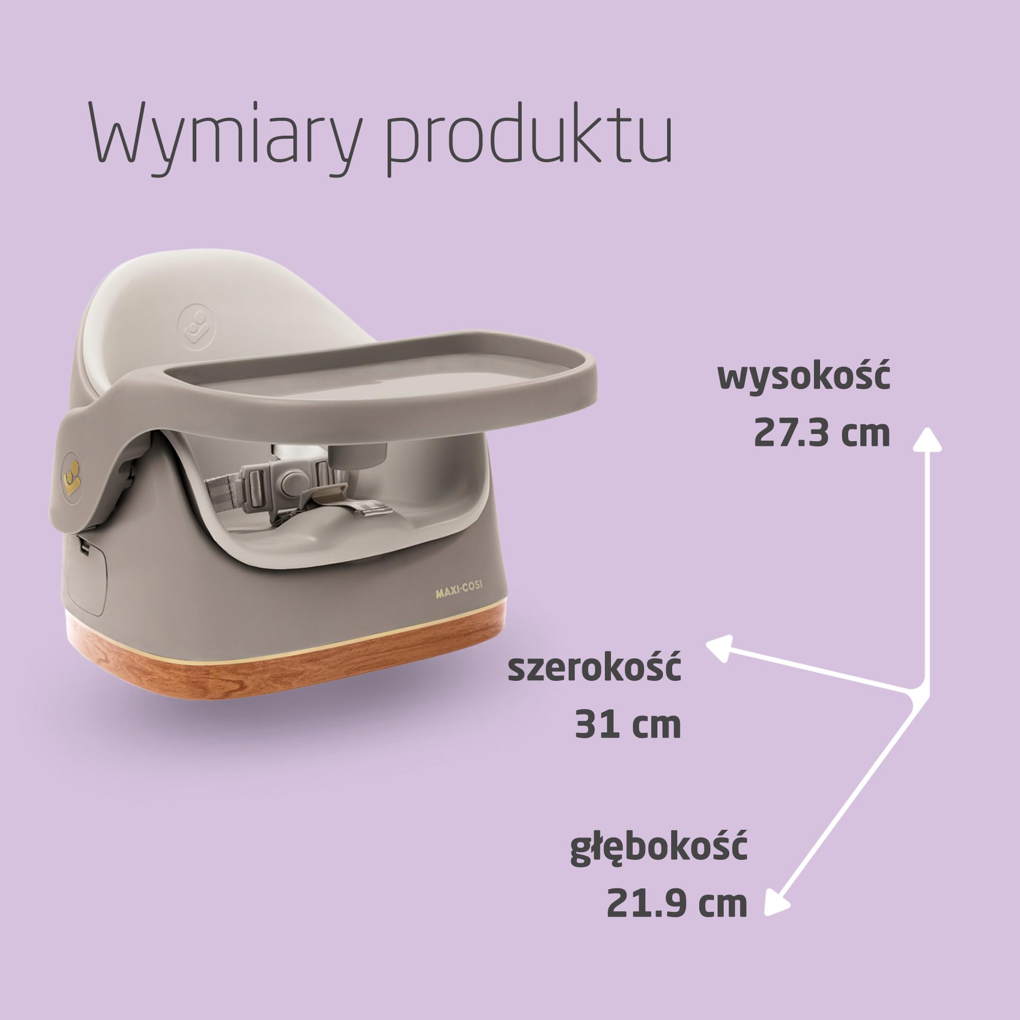 Maxi-Cosi Jay Fotelik Podwyższający i Krzesełko do Karmienia dla Niemowląt 2 w 1, 6 Mies. - 3 Lata, 9-15 kg, Fotelik Podwyższający, Regulowana Tacka, Łatwe Czyszczenie, Kompaktowy, Elegance Beige