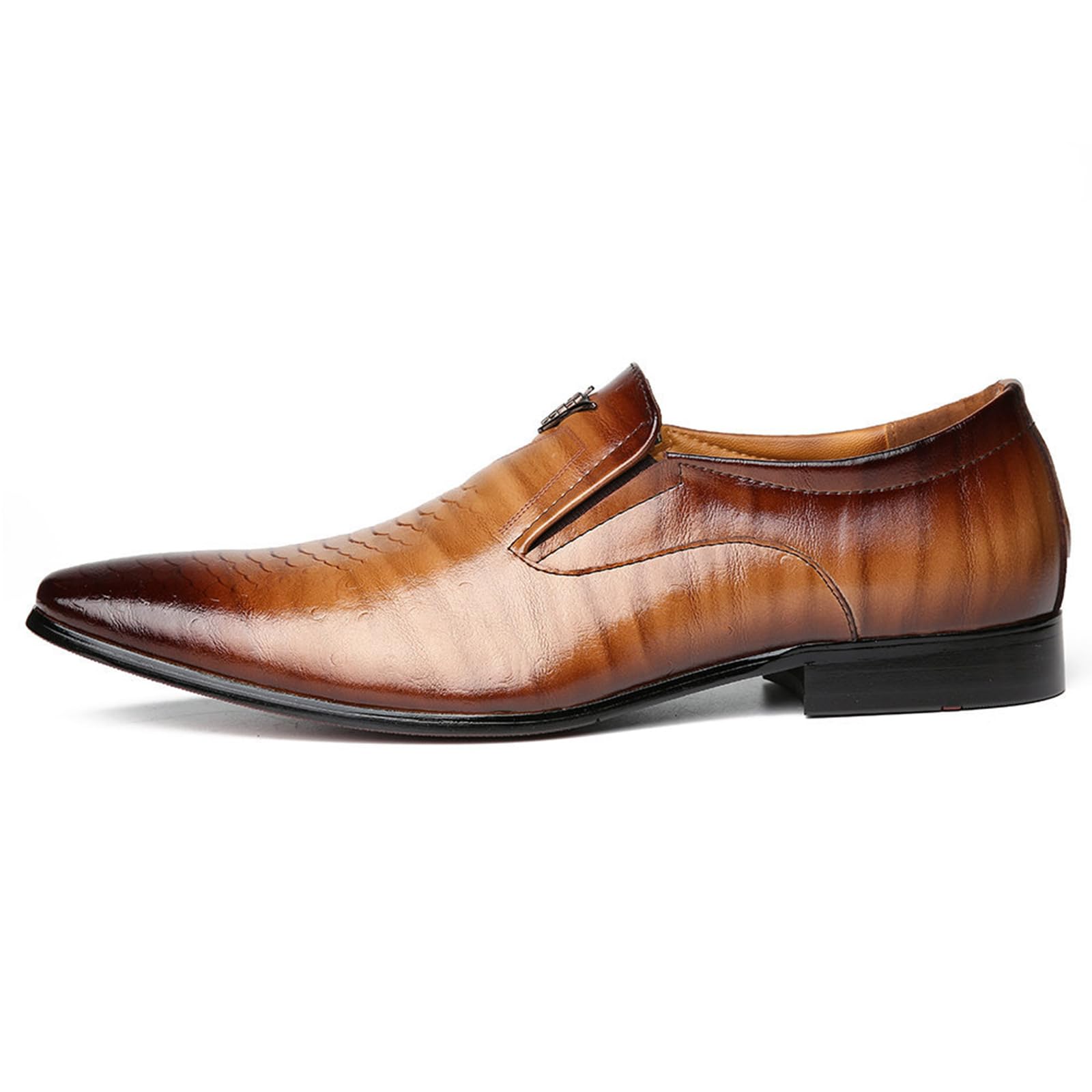 Mocasines De Moda Hombre Clásico Slip-On Loafer Plano Zapatos de Vestir Sin Cordones Zapatos de Conducción