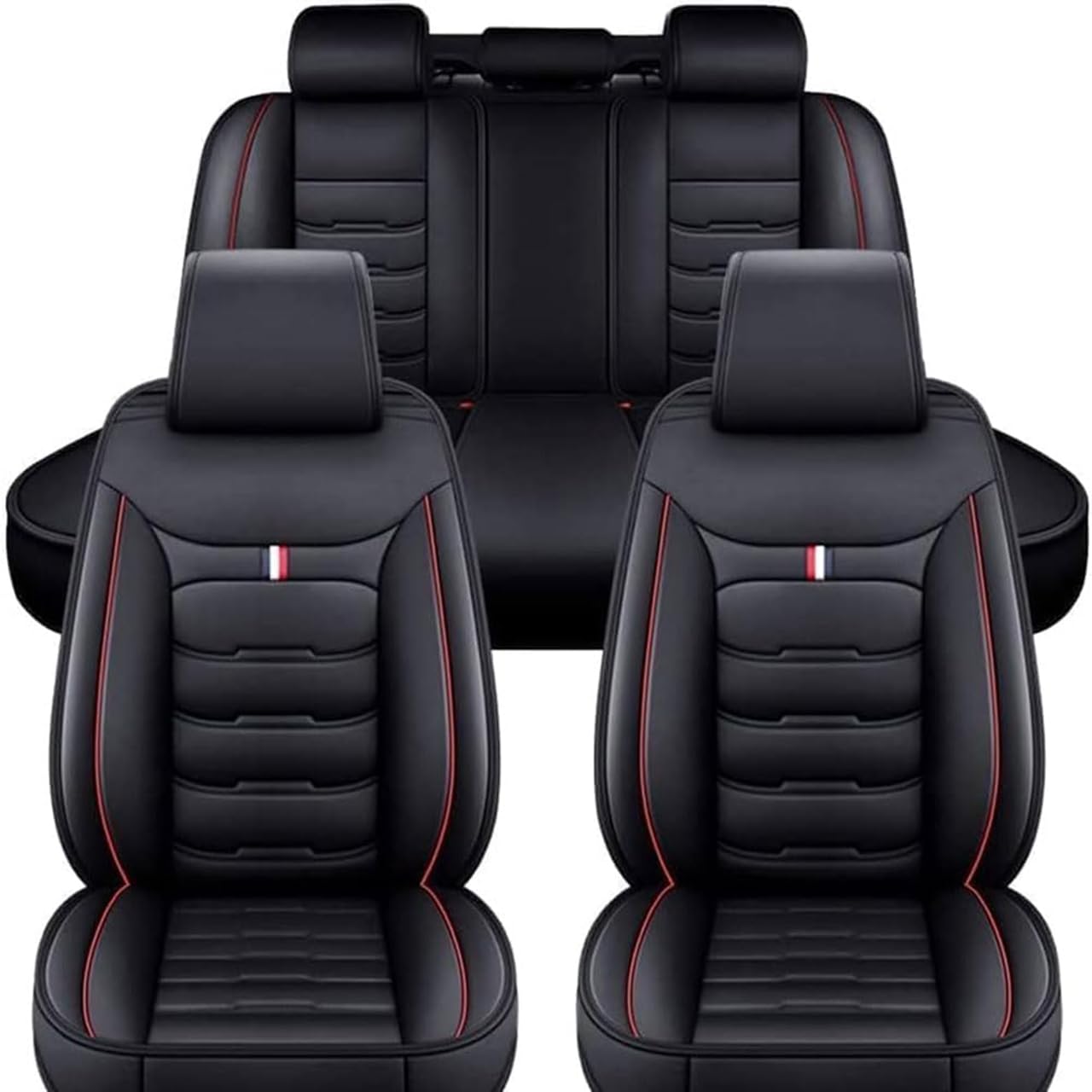 Coche Juegos Cubreasientos Universal para Seat Leon Mk2 Leon Mk3 Leon 1 Leon 2 Leon 3 Leon 5F Leon FR,Cuero Delanteros Traseros Fundas Asiento Completo Protectores Cómodo Accesorios