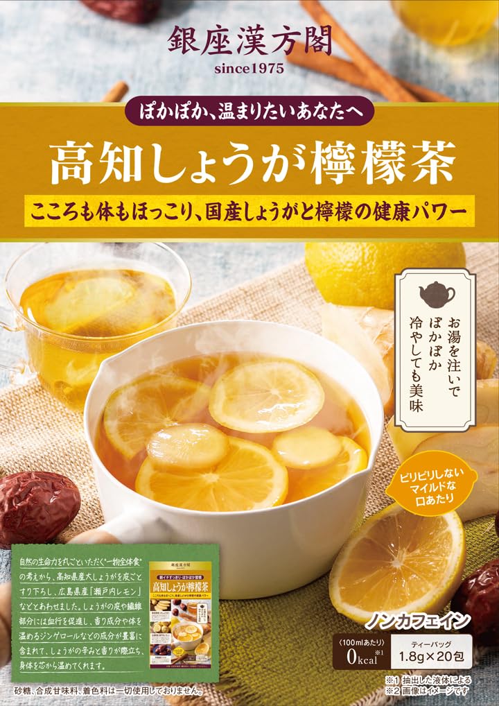 Amazon.co.jp: 日本メディカルシステム 銀座漢方閣 高知しょうが檸檬茶