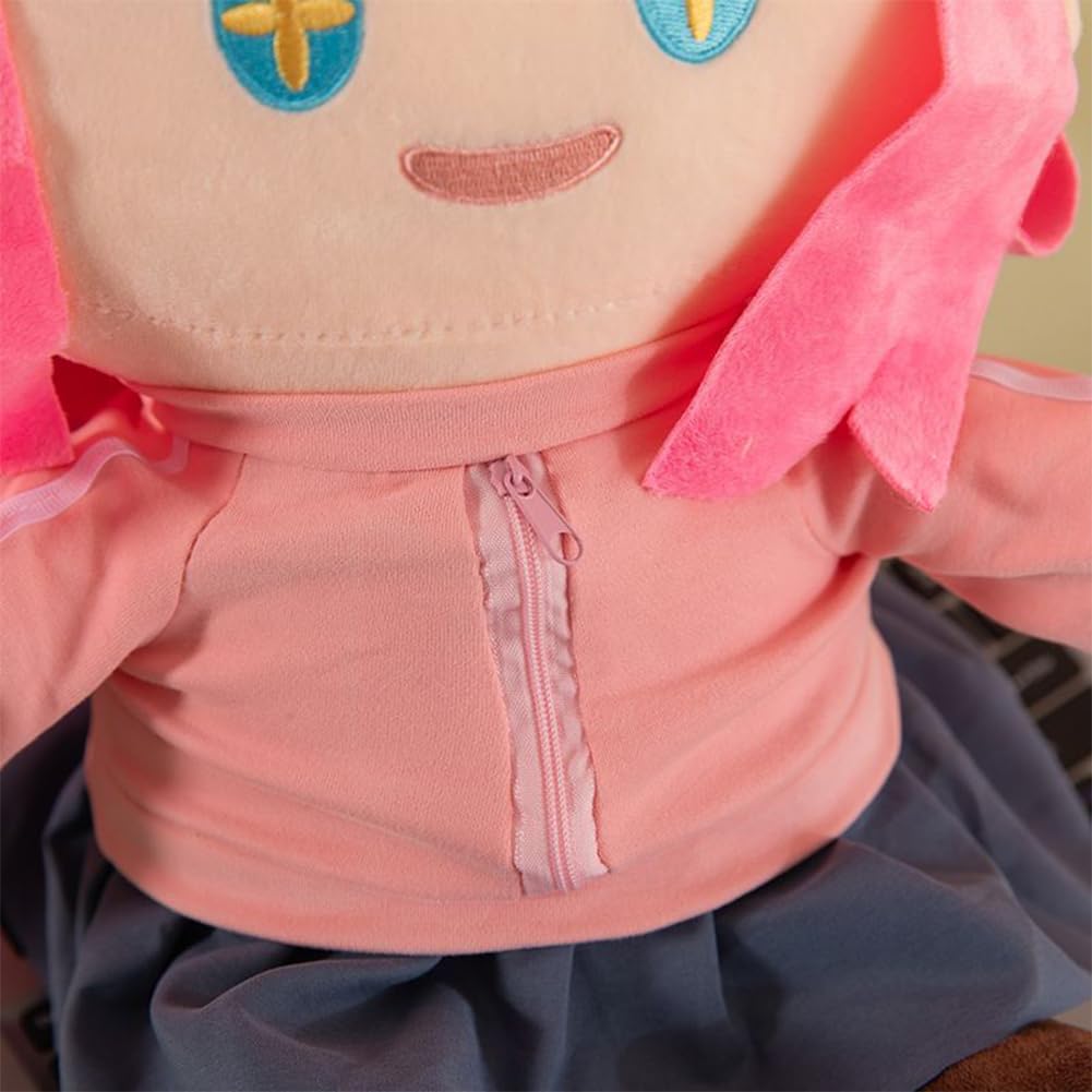 Goto Hitori Plüschfigur, 38 cm, Goto Hitori, gefülltes Plüschkissen, sitzende Pose, Anime, weiches Kissen, Heimdekoration, Sammlerstück, Geschenk