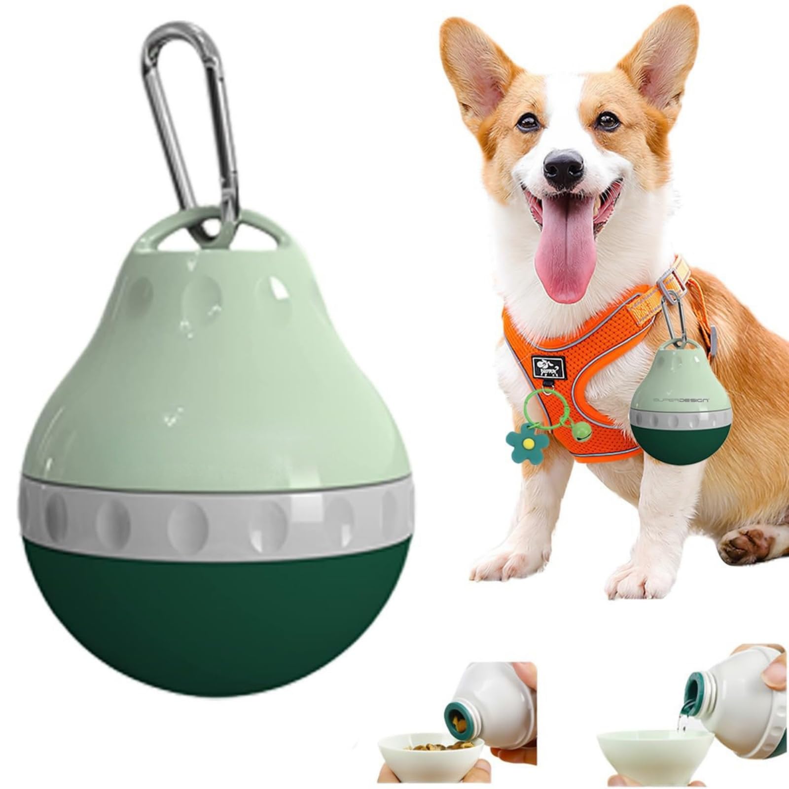 Dog Water Bottle, Portable Puppy Water Dispenser for Pets Outdoor Walking, Travel and Hiking, Silicone Leak Proof Pet Water Bottle (200ML)