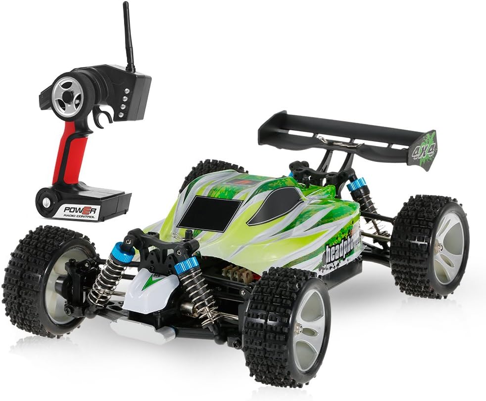 WL toys Goolsky Wltoys A959-B 2.4G 1/18 Scale 4WD 70km/H High Speed Electric RTR Off-Road Buggy RC Car (OBY0897050705015JG)