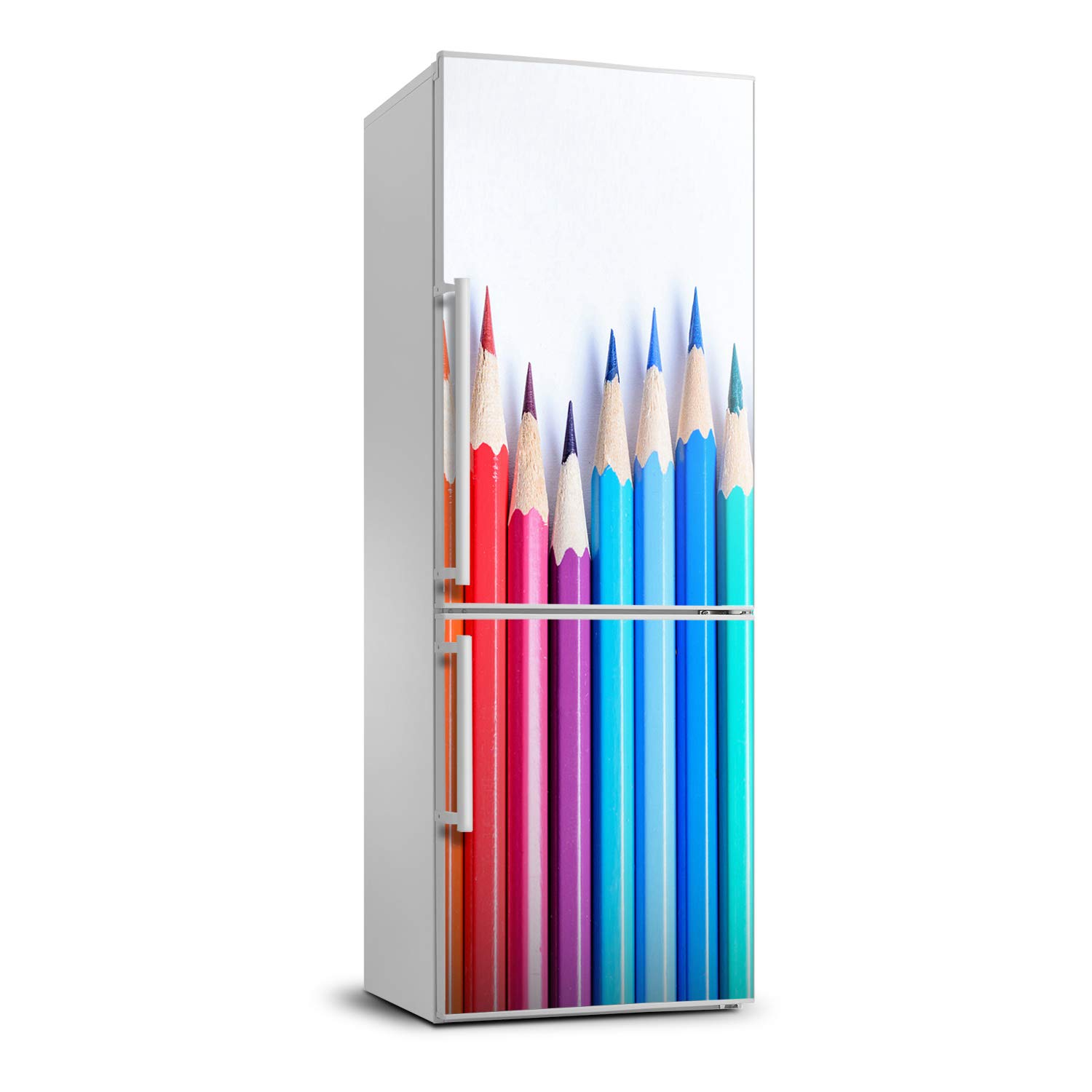 Autocollant frigo 60x180cm Tulup design crayons colorés pour cuisine
