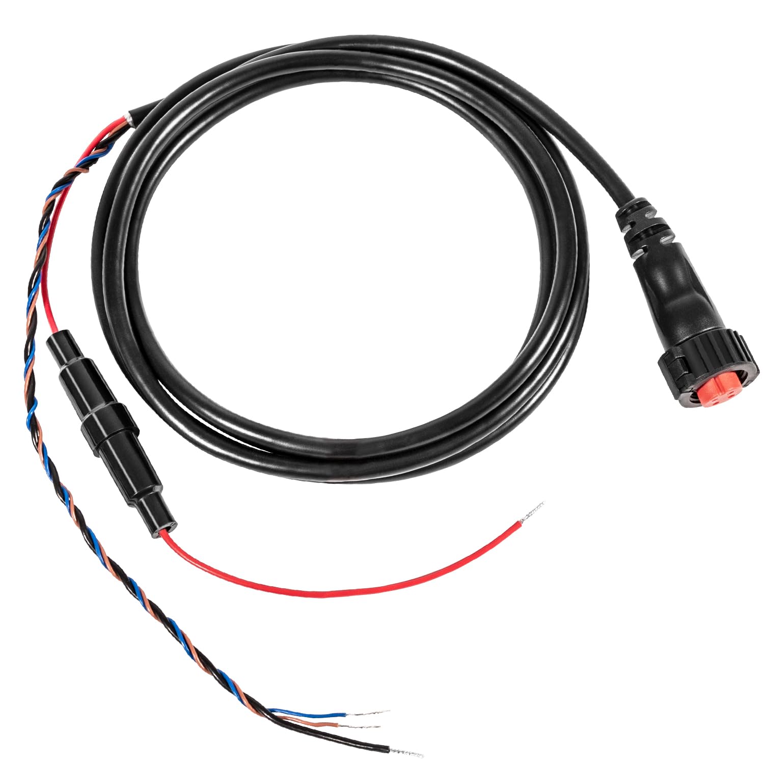 Upgraded 010-12445-00 Power/Data Cable Threaded 4-Pin Replacement Cable Compatible with Garmin Transducers echoMAP Chirp/Plus/UHD, GPSMAP Panoptix, Black