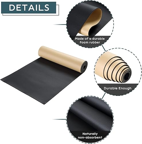 Miniatura 3 de NATGAI Esponja de neopreno con lámina de goma de espuma adhesiva de 18 pulgadas de grosor x 12 pulgadas de ancho x 54 pulgadas de largo, cortado a