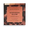 Revolution Pro- Goddess Glow Shimmer Brick Bronzer- Deserted (Brown-Dark/Deep skin tones) | Highly-Pigmented Powder | Ea