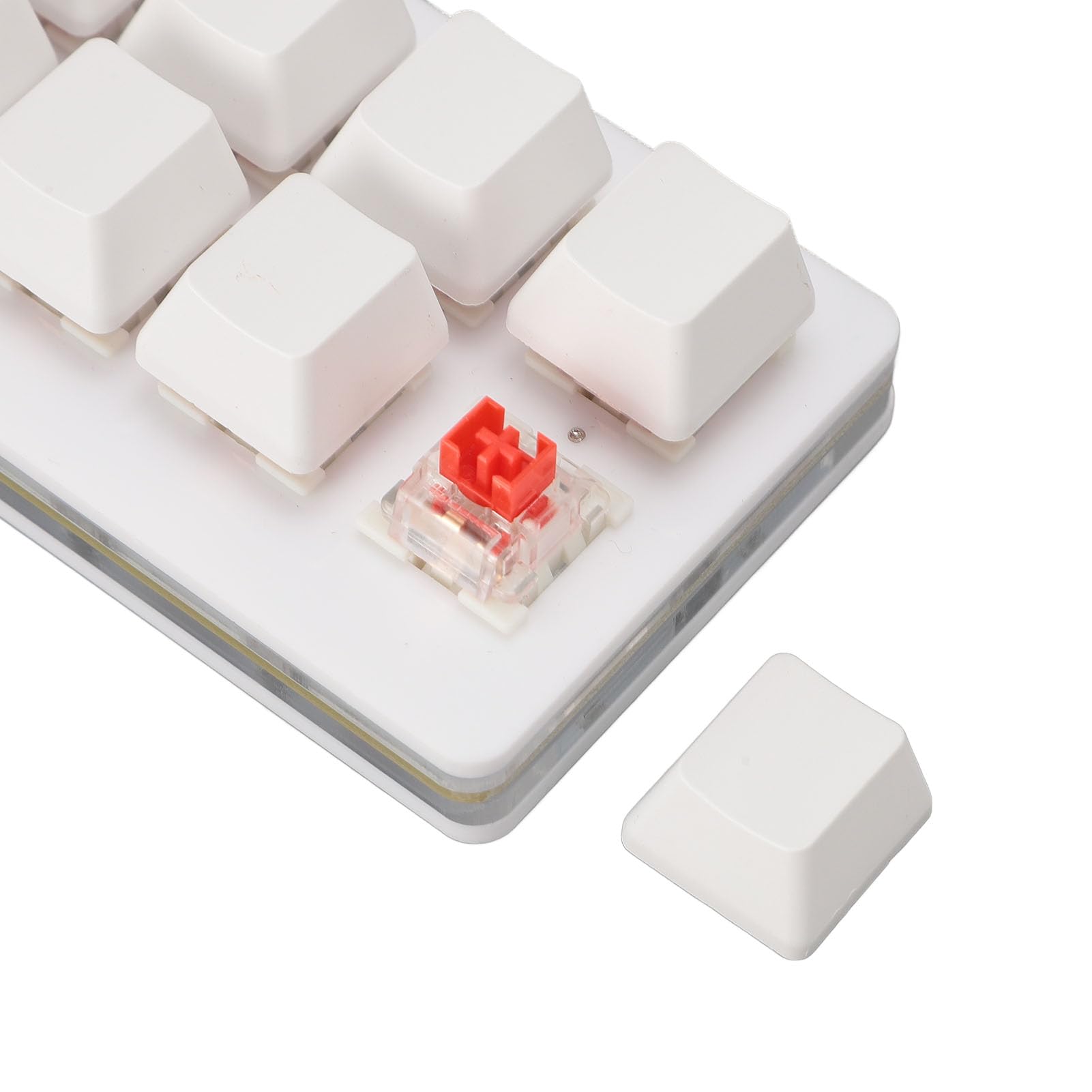 Zunate Mini Tastiera USB a 12 Tasti con Macro Programmabili, Tastiera da Gioco RGB Personalizzata Programmabile Cablata USB Tipo C con una Mano Tastiera da Gioco Meccanica con (WHITE)