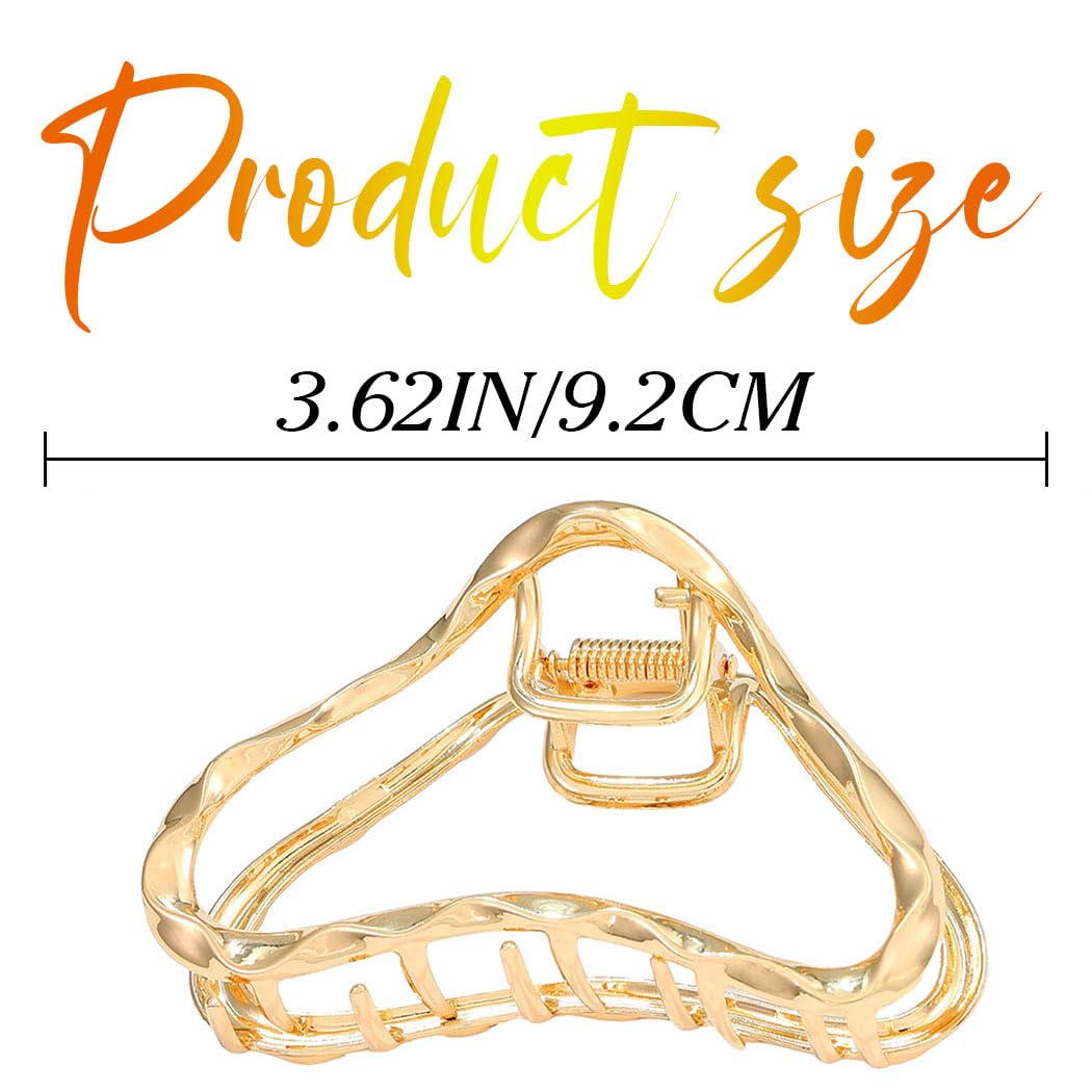 Gortin Metal Claw Clips Gold Hair Clips for Thick Hair Large Strong Hold Hair Claws Hair Accessories for Women Pack of 2 - Image 4