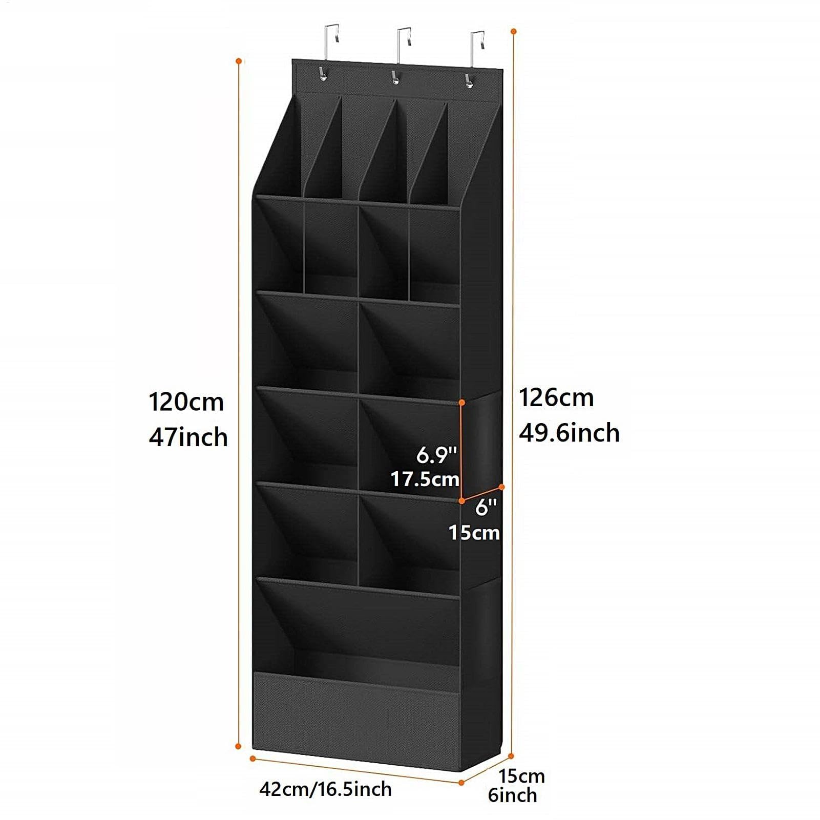 Organizador de zapatos para puerta, 11 bolsillos, gran capacidad, solución de almacenamiento Oxford para organización del hogar, ideal para familiares y amigos, accesorio de armario que ahorra espacio