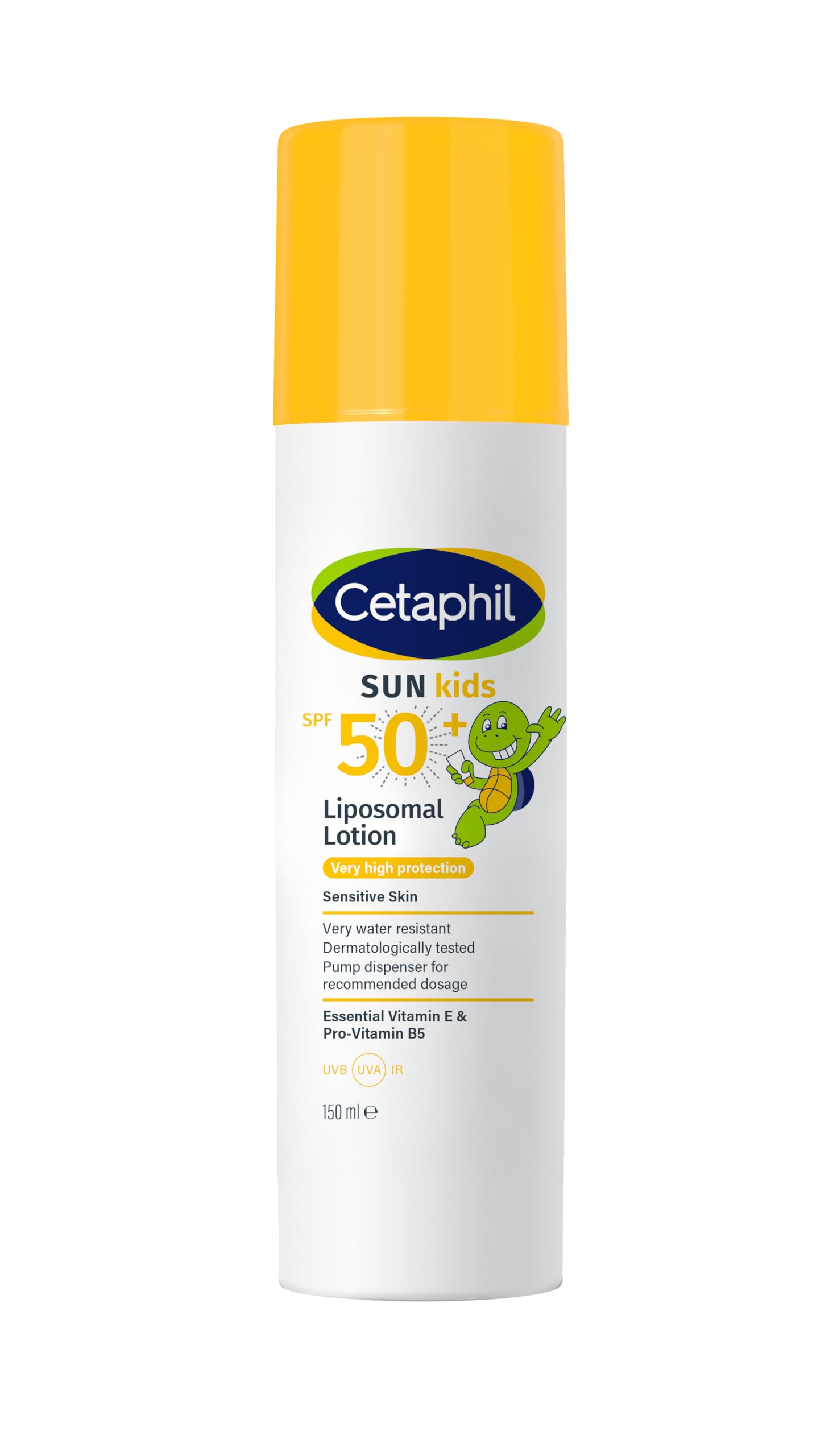 Cetaphil Sun Kids Liposomal Lotion SPF 50+, Face & Body Moisturizer sunscreen for Sensitive Skin, Very High Protection and Water Resistent, Unscented, 150ml