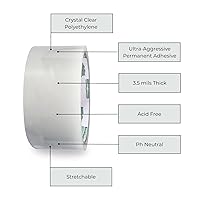 Vista 4 de BookGuard Cinta de reparación de libros transparente estirable, rollo de 15 yardas, 2 pulgadas
