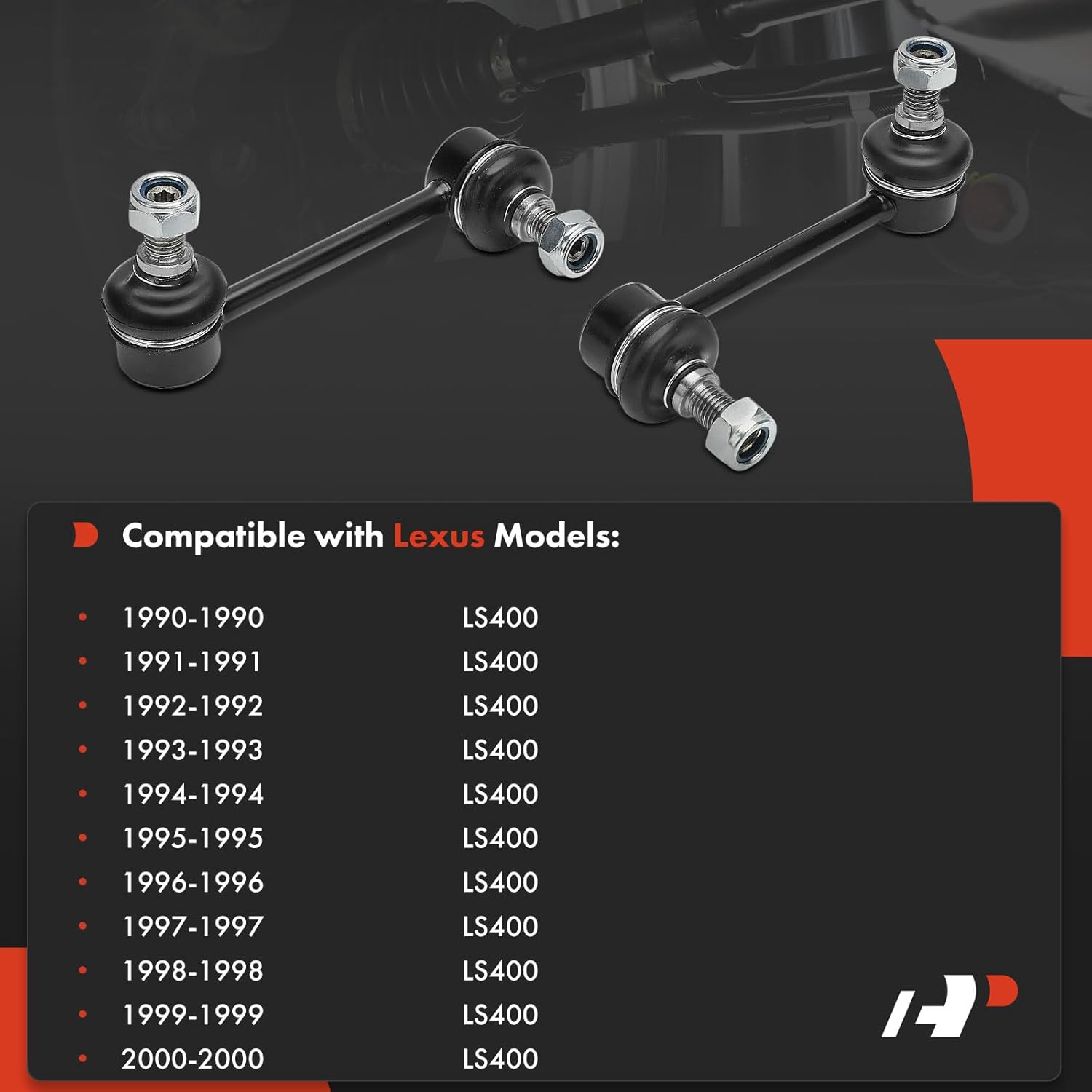 A-Premium 2 x Front Sway Bar Links Stabilizer Bar Links, Compatible with Lexus LS400 1990-2000