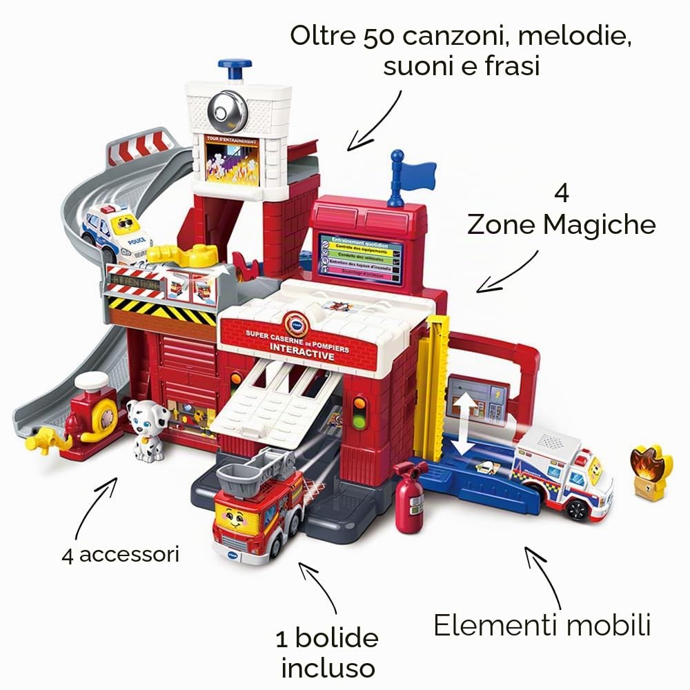 Circuit Vtech Tut Tut Bolides Série Pro Super Caserne de Pompiers Interactive