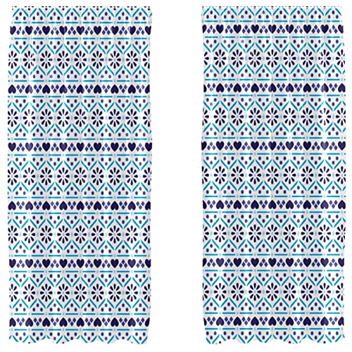 Cortinas opacas de microfibra de invierno juego de 2 paneles aislantes de 55x84 pulgadas 2