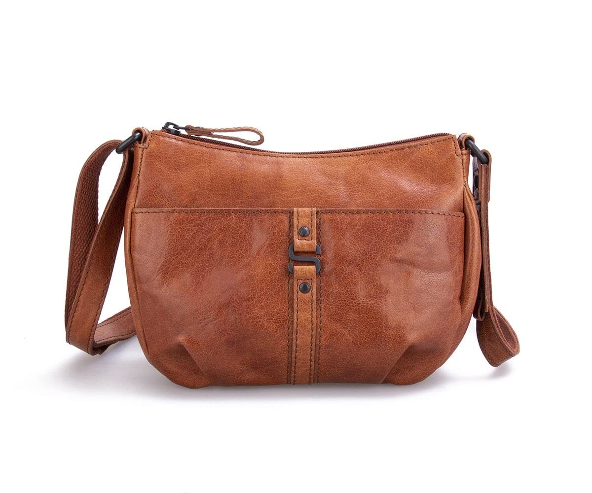 Spikes & Sparrow Damen Brandy Leren Crossbodytas - Sedona - Cognac