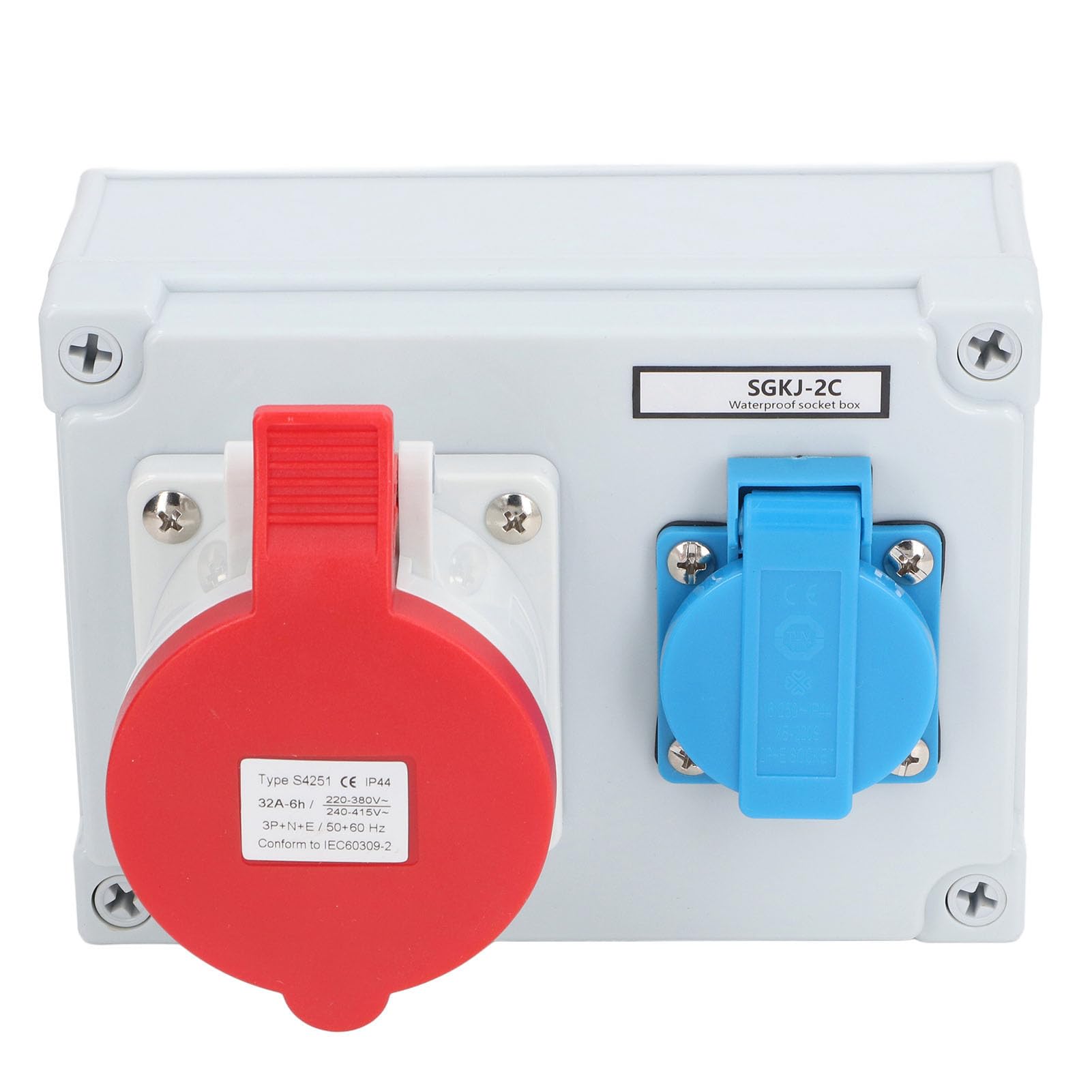 Prise murale CEE IP44 étanche AC 250 V 16A Style européen et 32A 5 broches prise combinée CEE AC 220-380V 240-415V