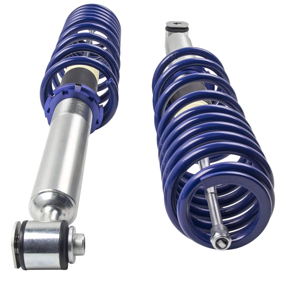 maXpeedingrods 4X Coilover, Amortiguador Roscado para BMW E39 5-Series Sedan 95-03, Suspensión con Muelle para 520i/523i/525i/528i/530i/ 520D/525D/TD/TDS/530D Azul