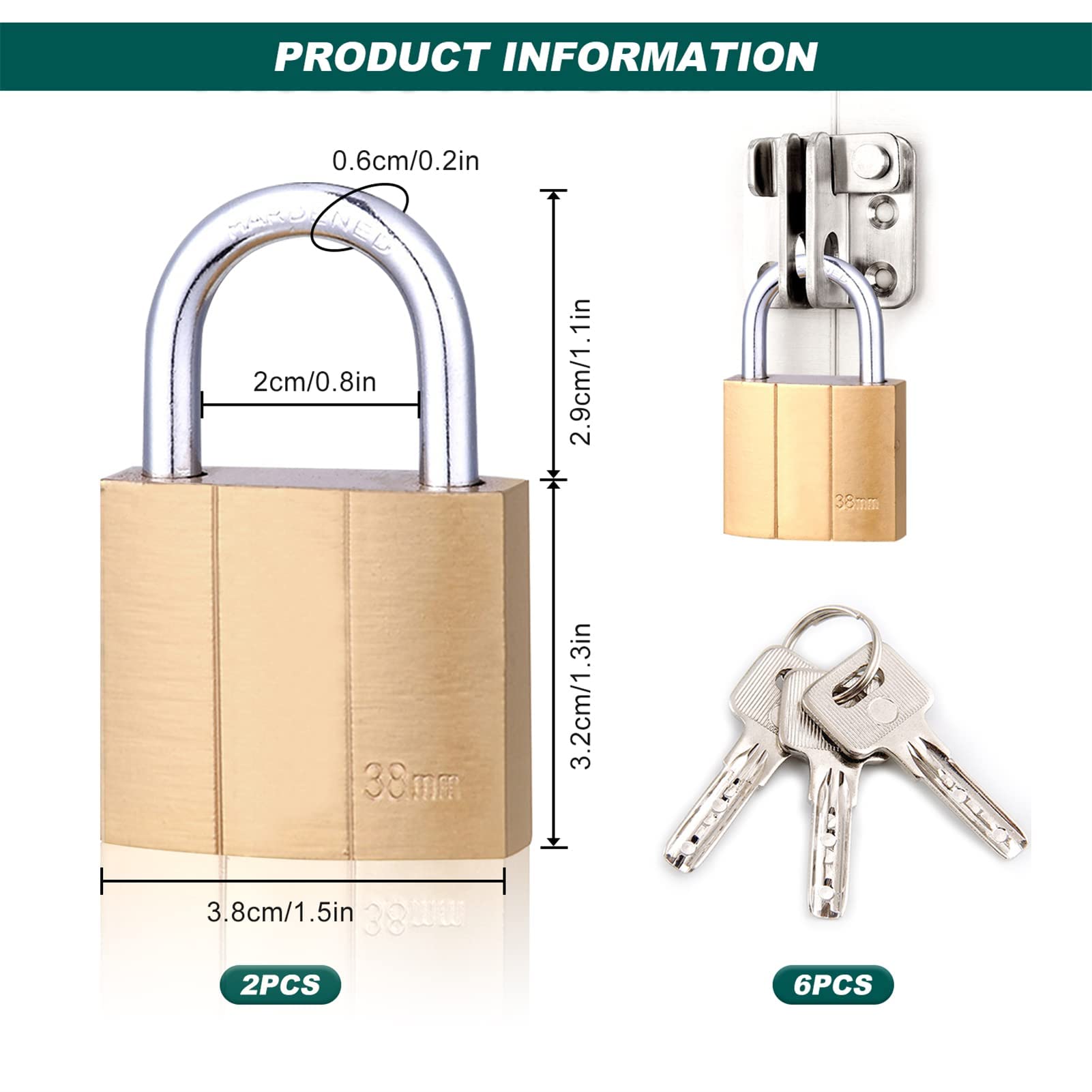 CK2303-02 classica serratura di sicurezza e chiave set per armadio cassetta post