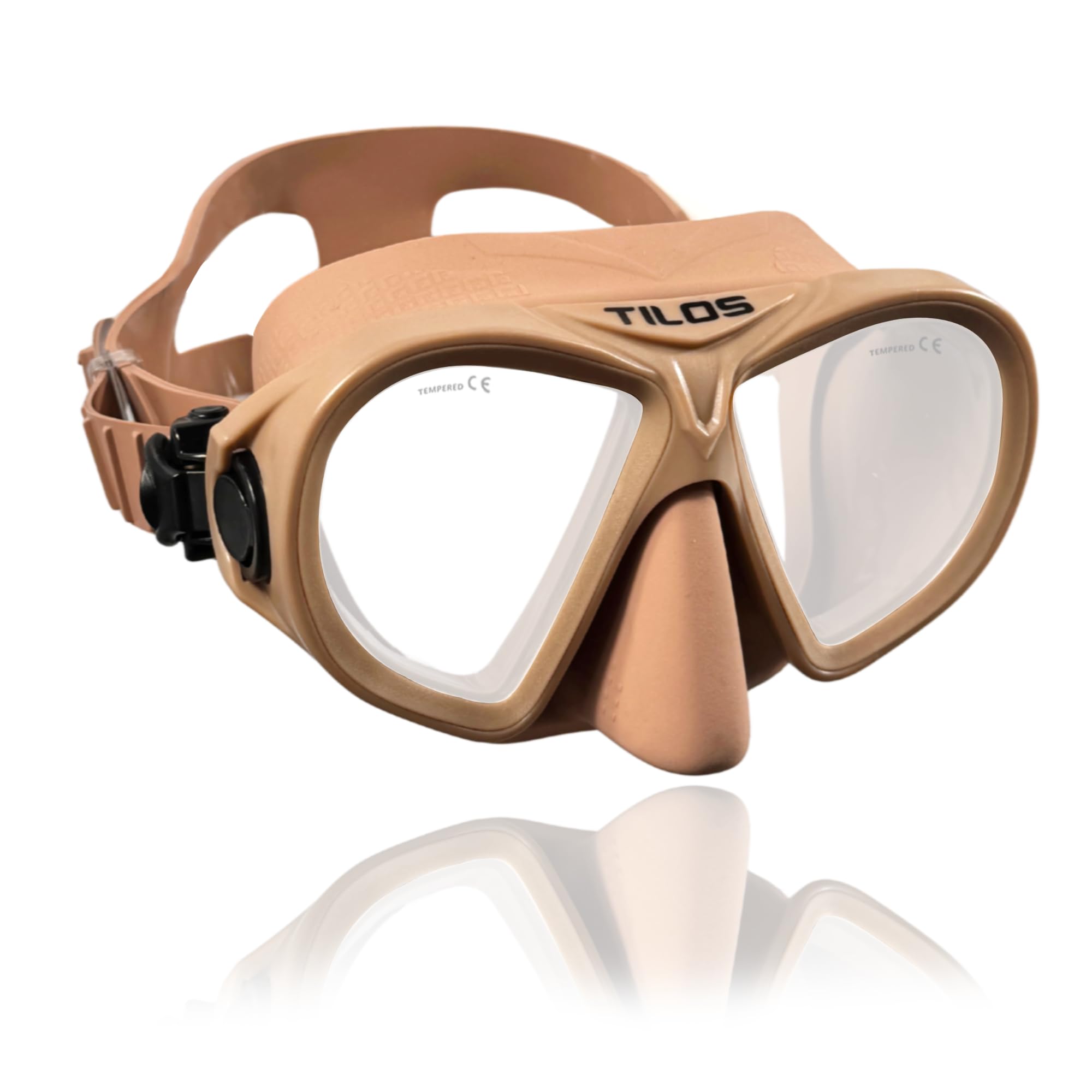 Tilos AquaStalk Dive Mask - Anti-Glare Low-Volume Snorkeling Mask with Ultra-Wide Vision Quick-Release Buckles for Seamless Freediving Adventures