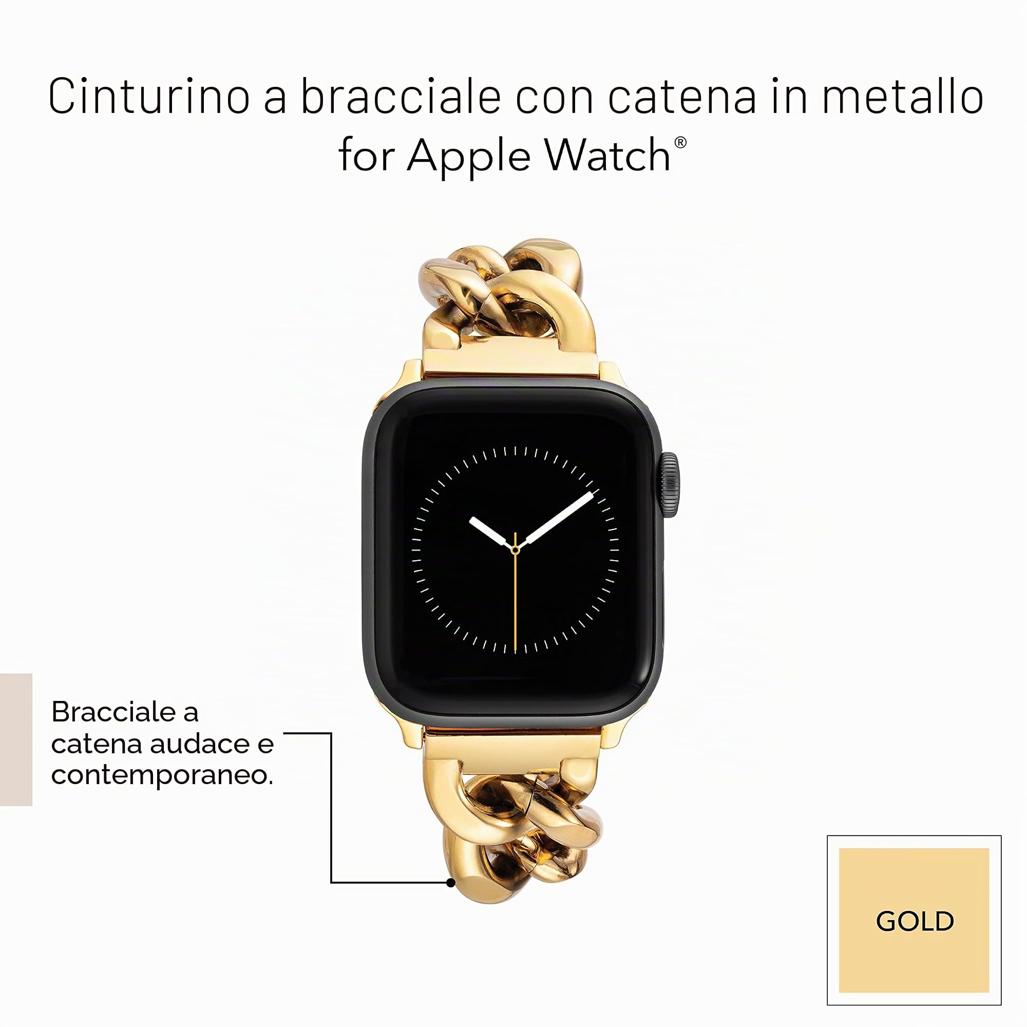 Anne Klein Cinturino di ricambio per Apple Watch, alla moda, sicuro, regolabile, adatto alla maggior parte dei polsi