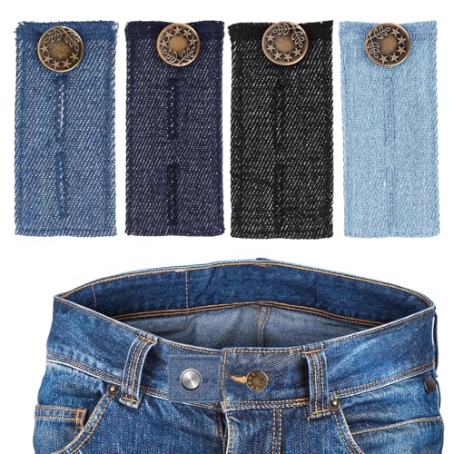 4 Stück Hosenbundverlängerung Elastisch für Jeans & Röcke