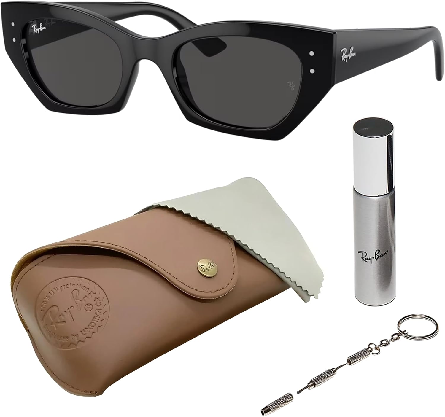 Ray-Ban RB4430 ZENA BIO-BASED Square-Round Shaped Sunglasses for Men & Women with Official RAYBAN Eyewear Kit