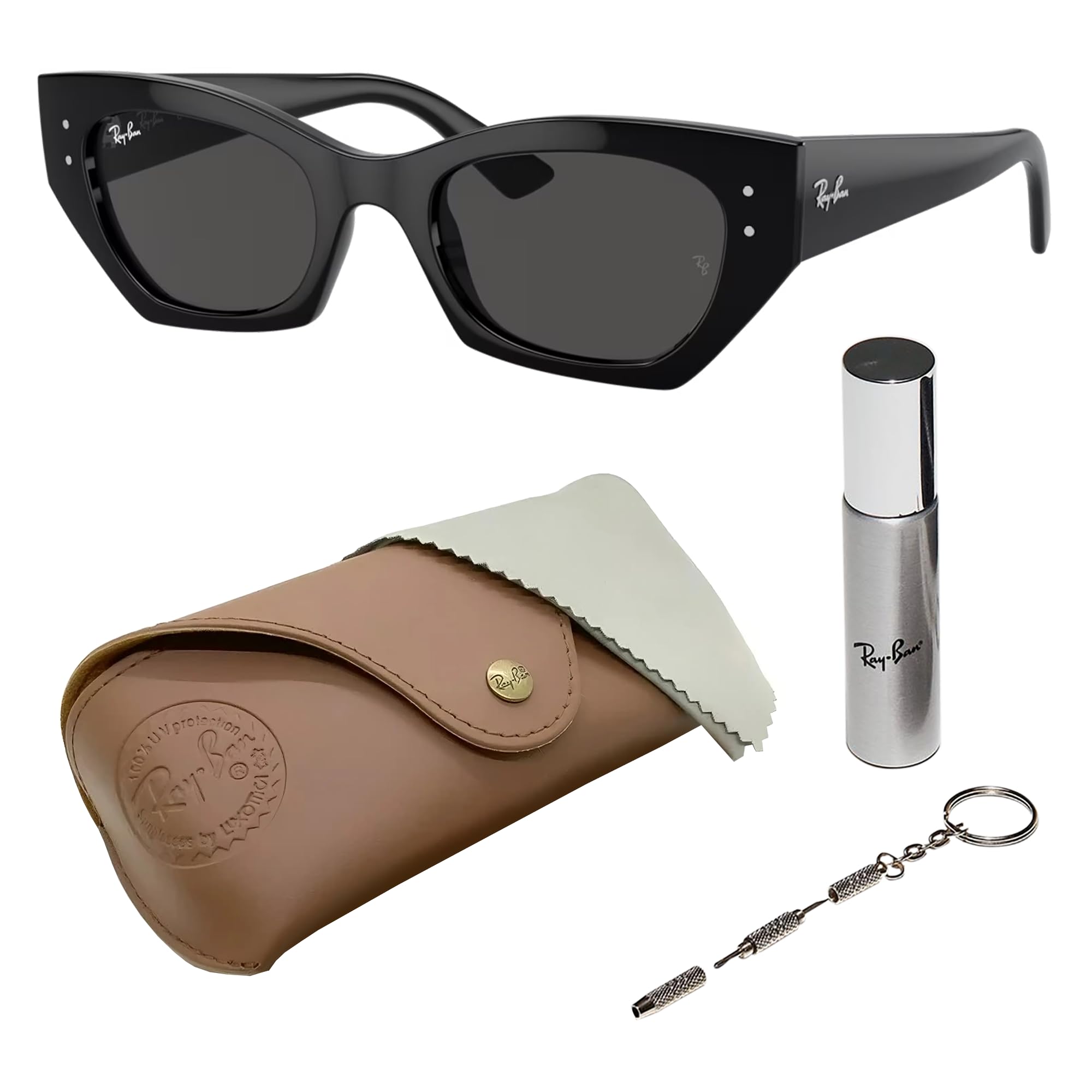 RB4430 ZENA BIO-BASED Square-Round Shaped Sunglasses for Men & Women with Official RAYBAN Eyewear Kit