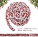 32.8 Ft Christmas Tinsel Garland, Red and White Garland, Thick White Snow Metallic Garland for Christmas Tree Wedding Birthday Disco Holiday Party