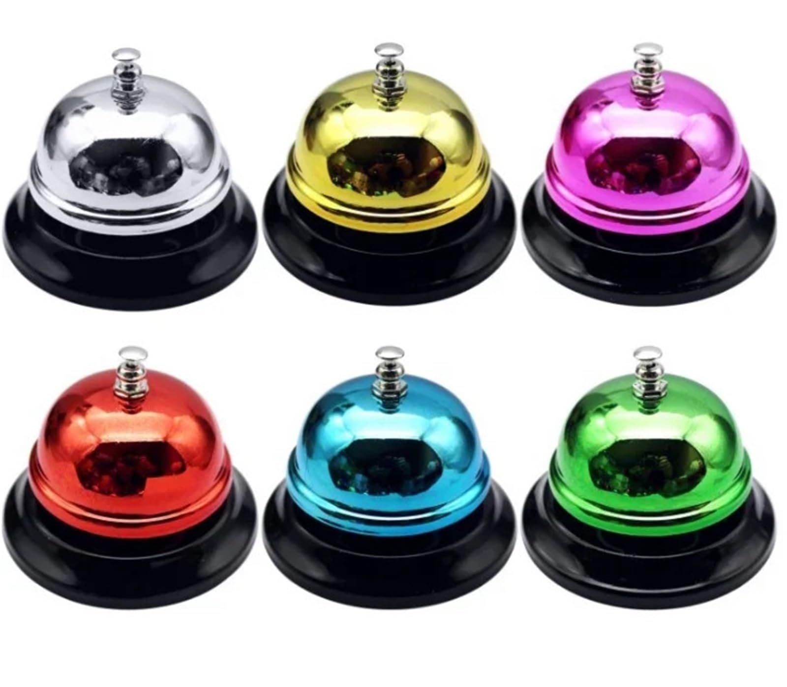 Desk Bell 2pcs Desk Kitchen Hotel Counter Reception Christmas Craft Bell Restaurant Bar Ringer Call Service Ring Home For Hotel Restaurant Receptio(Green)