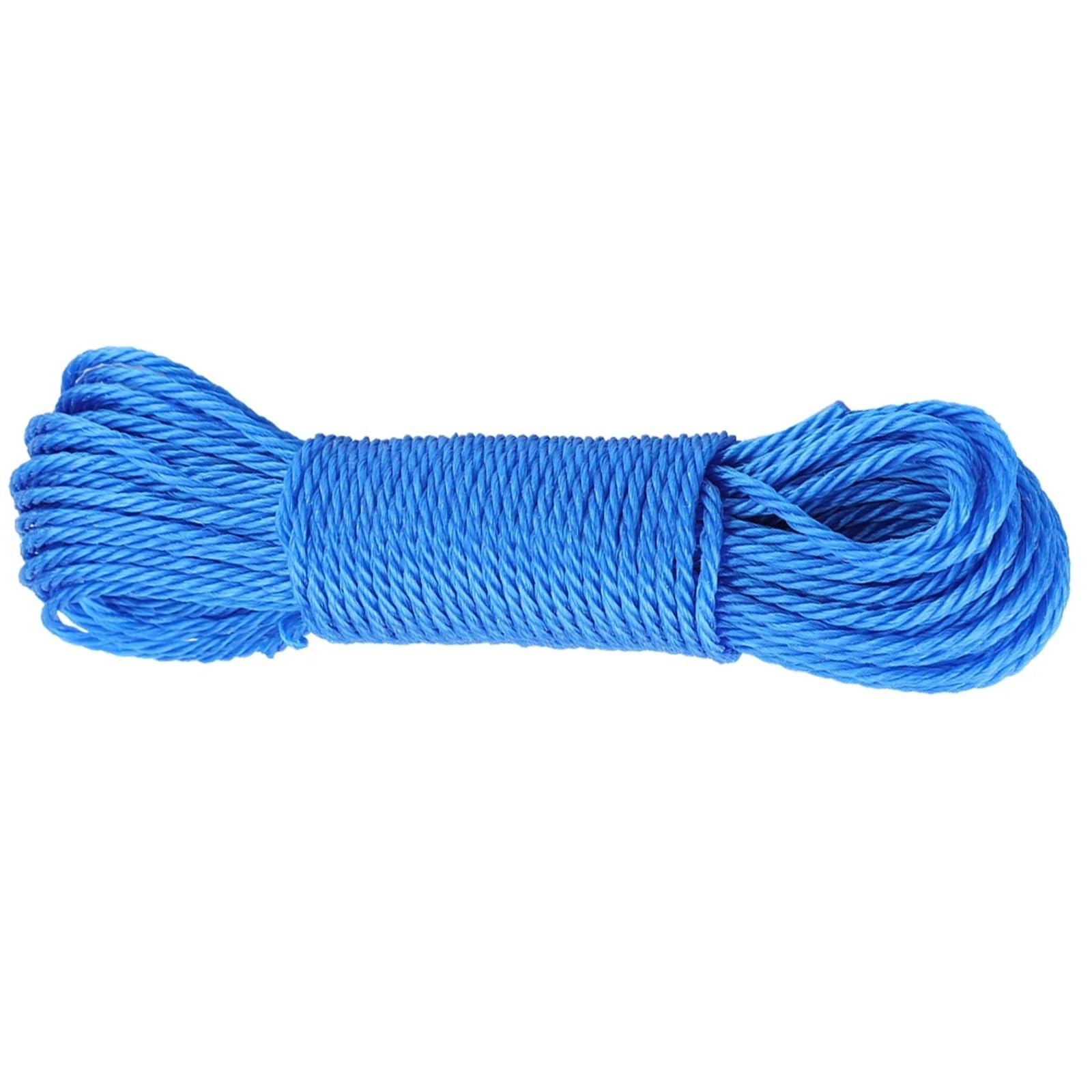Laundry Line 20m Nylon Clothesline Rope Lines Cord Garden Camping Outdoors Balcony Garden(Blue)