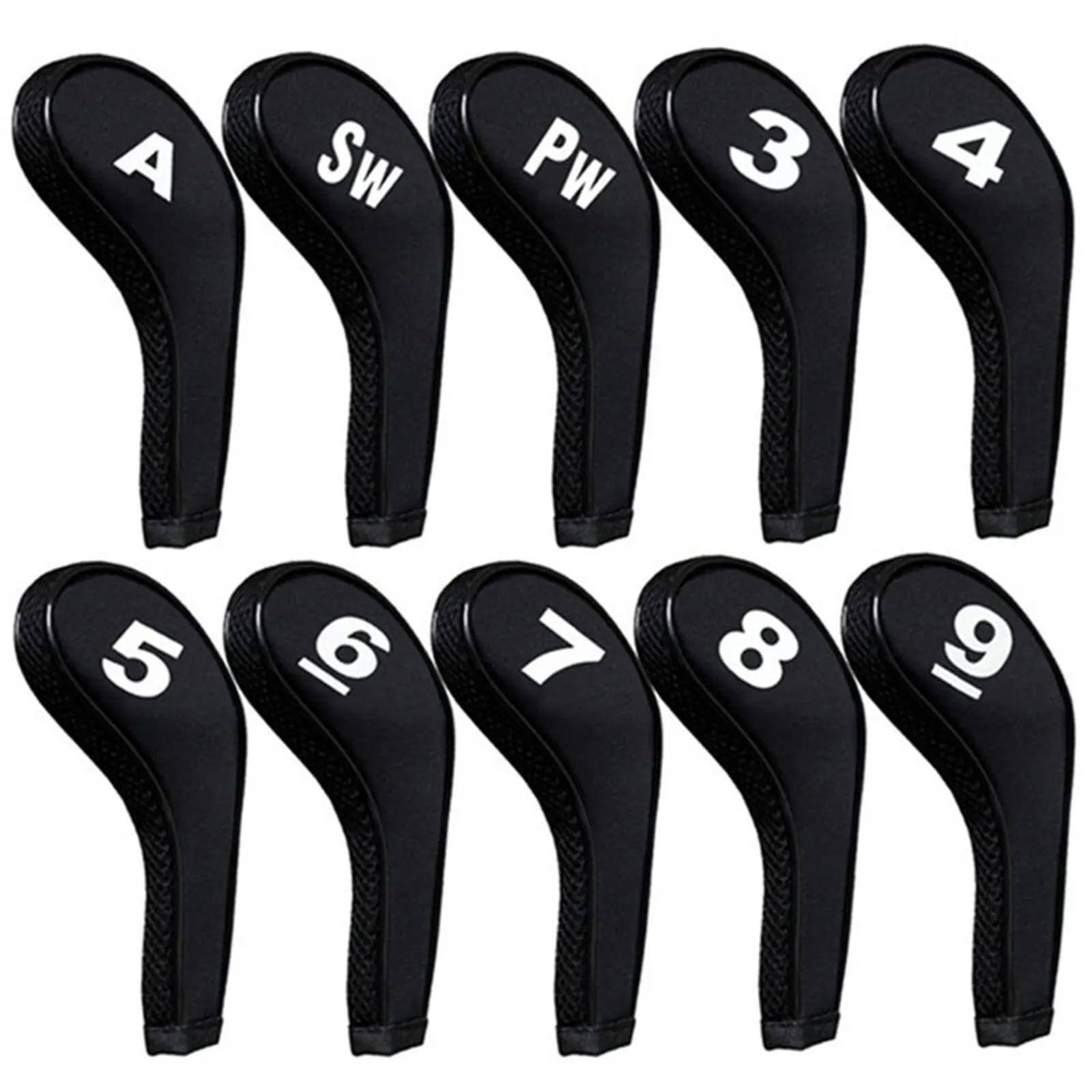 Fundas de hierro para cabeza de palo de golf, con cremallera, para todos los palos de golf y conductores (C)