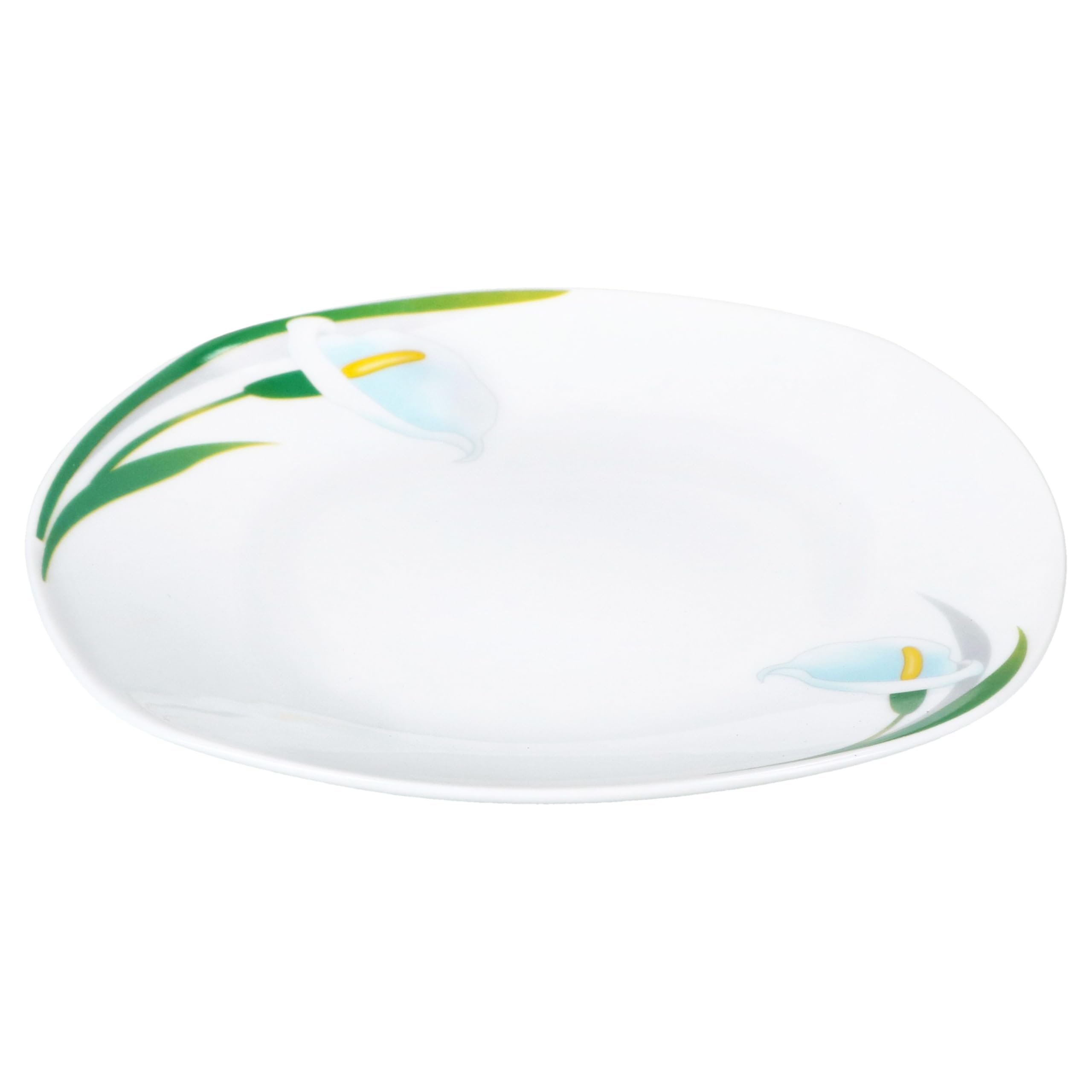 MamboCat Zestaw 6 talerzy do ciasta White Calla, stylowe porcelanowe talerze śniadaniowe z motywem kwiatowym, dla 6 osób, małe talerze do sałatek, deserów, przekąsek itp.