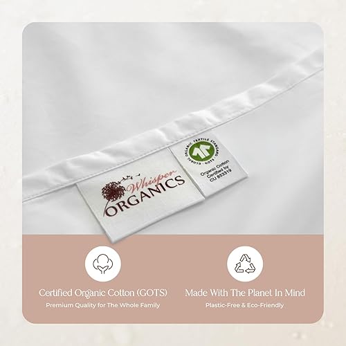 Miniatura 7 de Juego de 4 piezas de sábanas de percal de algodón con certificación GOTS, 100 % algodón orgánico, con certificación GOTS, perfectas para personas