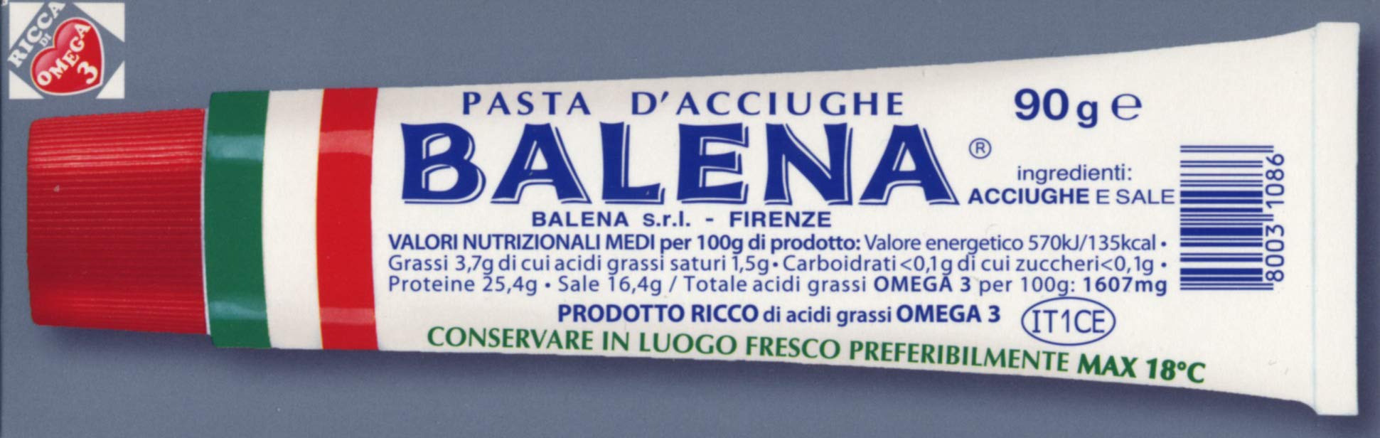 Balena Pure Anchovy Paste (90g) - Made in Italy from The Original 1850 Recipe