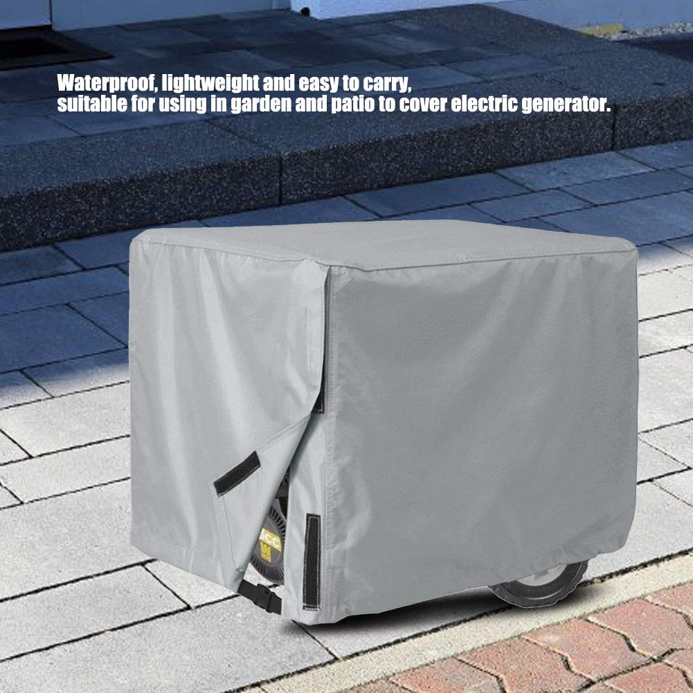 Cubierta del generador, protección de la cubierta del generador del patio del jardín al aire libre apta para la mayoría de los generadores 3000-5000 Watt, generador Accesorios a Prueba de Agua(Gris)
