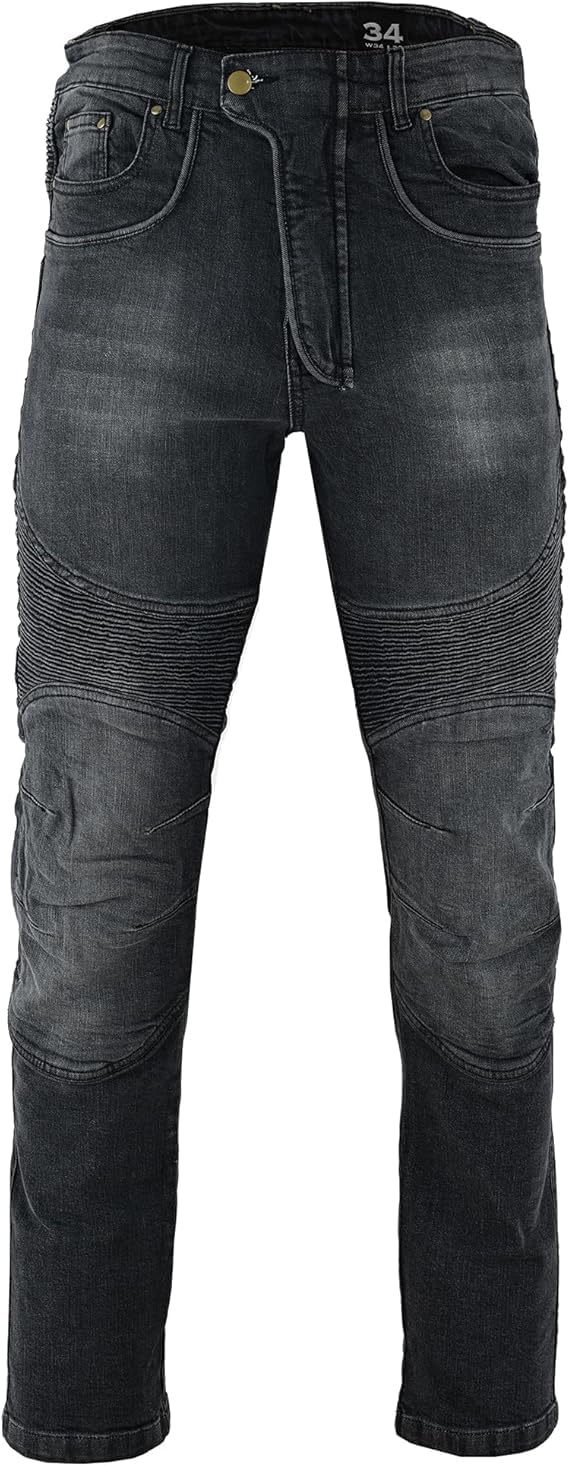 BULLDT Herren Motorradjeans Motorradhose Denim Jeans Hose mit Protektoren