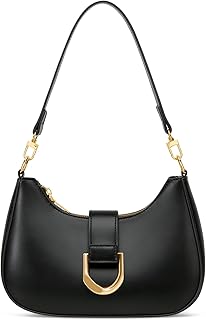 KKXIU Small Shoulder Bag for Women - Crescent Bag Small Purses for Women Trendy Vegan Leather Purse with Removable Strap